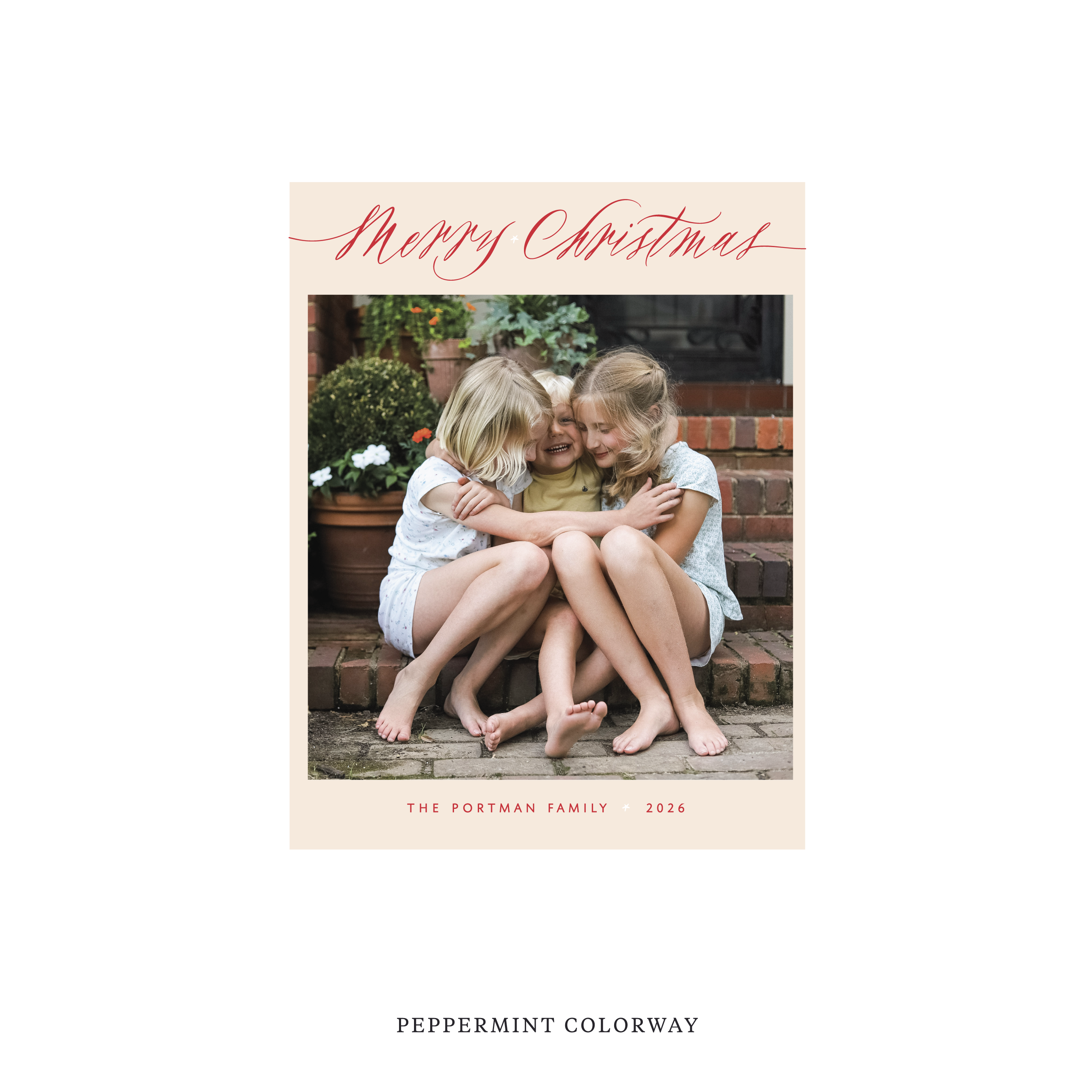 Portman Classic Flat Print Holiday Card, Small