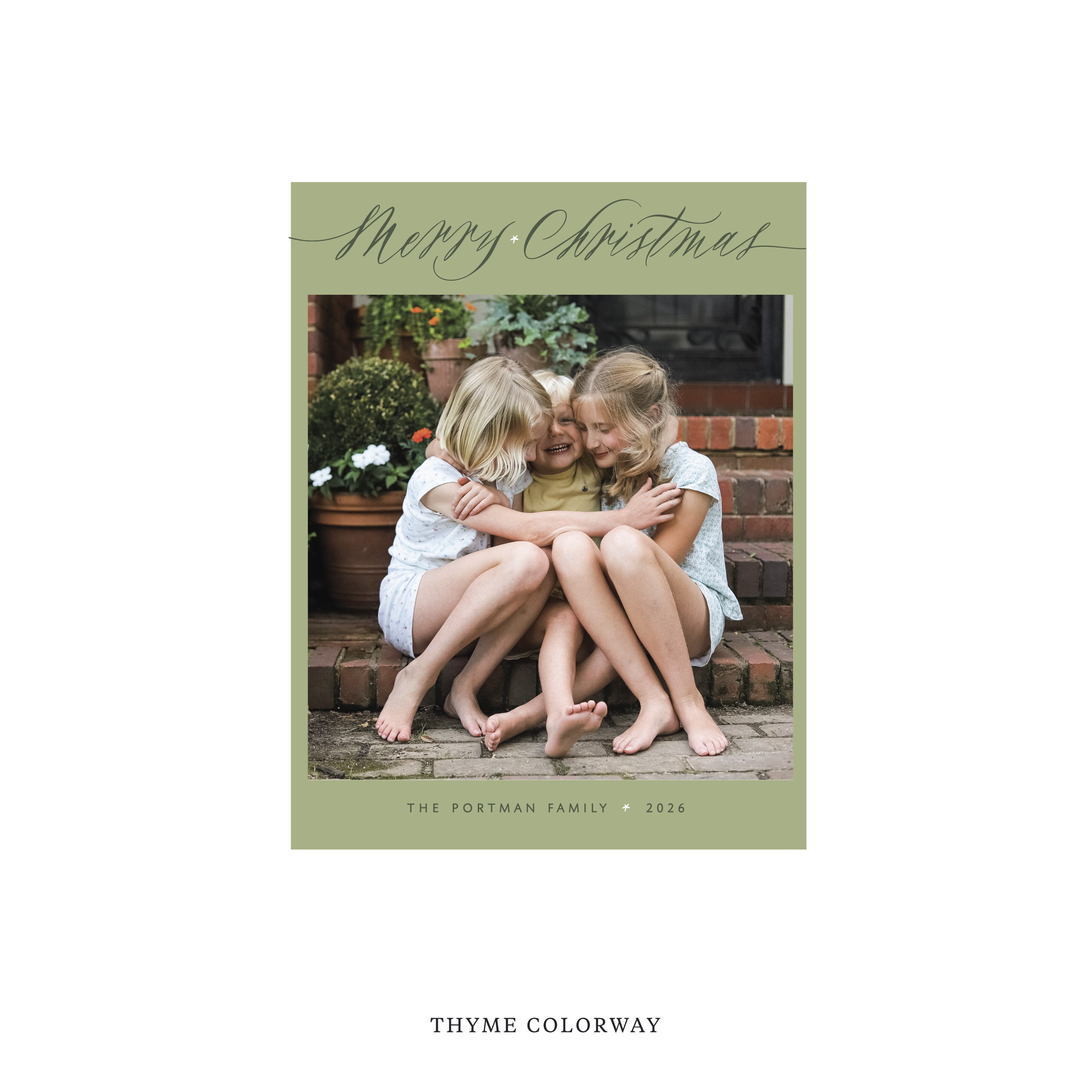 Portman Classic Flat Print Holiday Card, Small