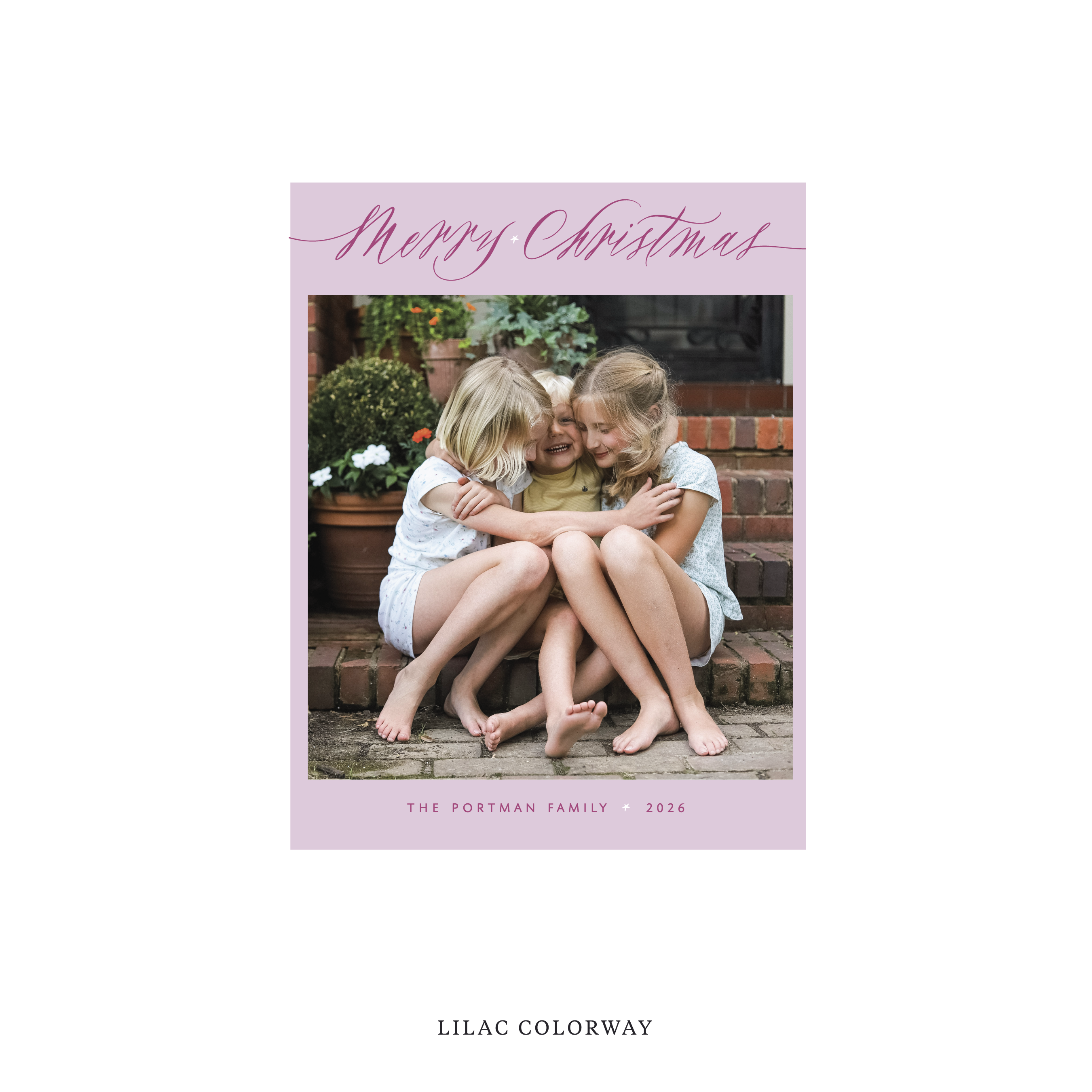 Portman Classic Flat Print Holiday Card, Small