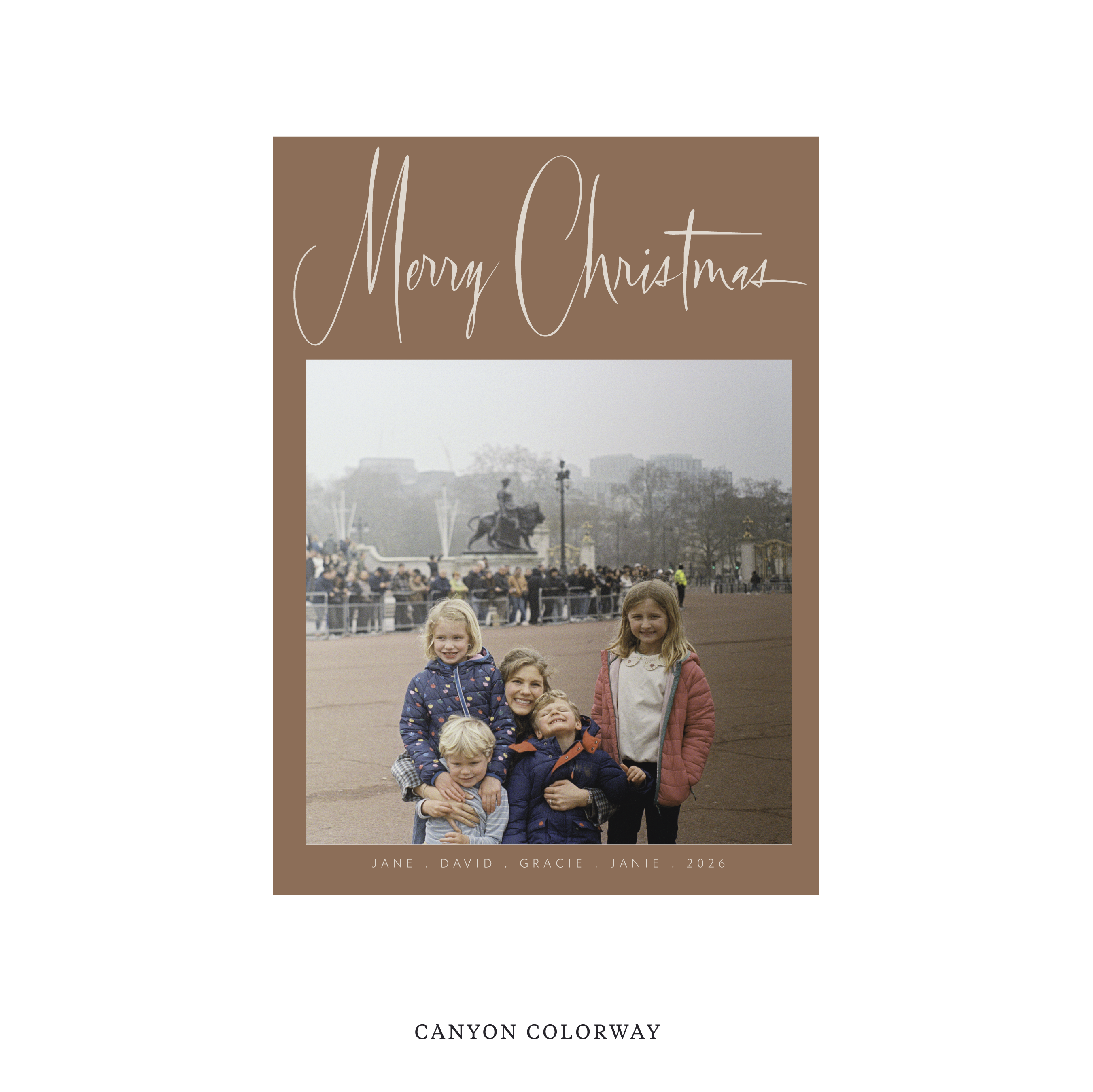 Presley Classic Flat Print Holiday Card, Medium II