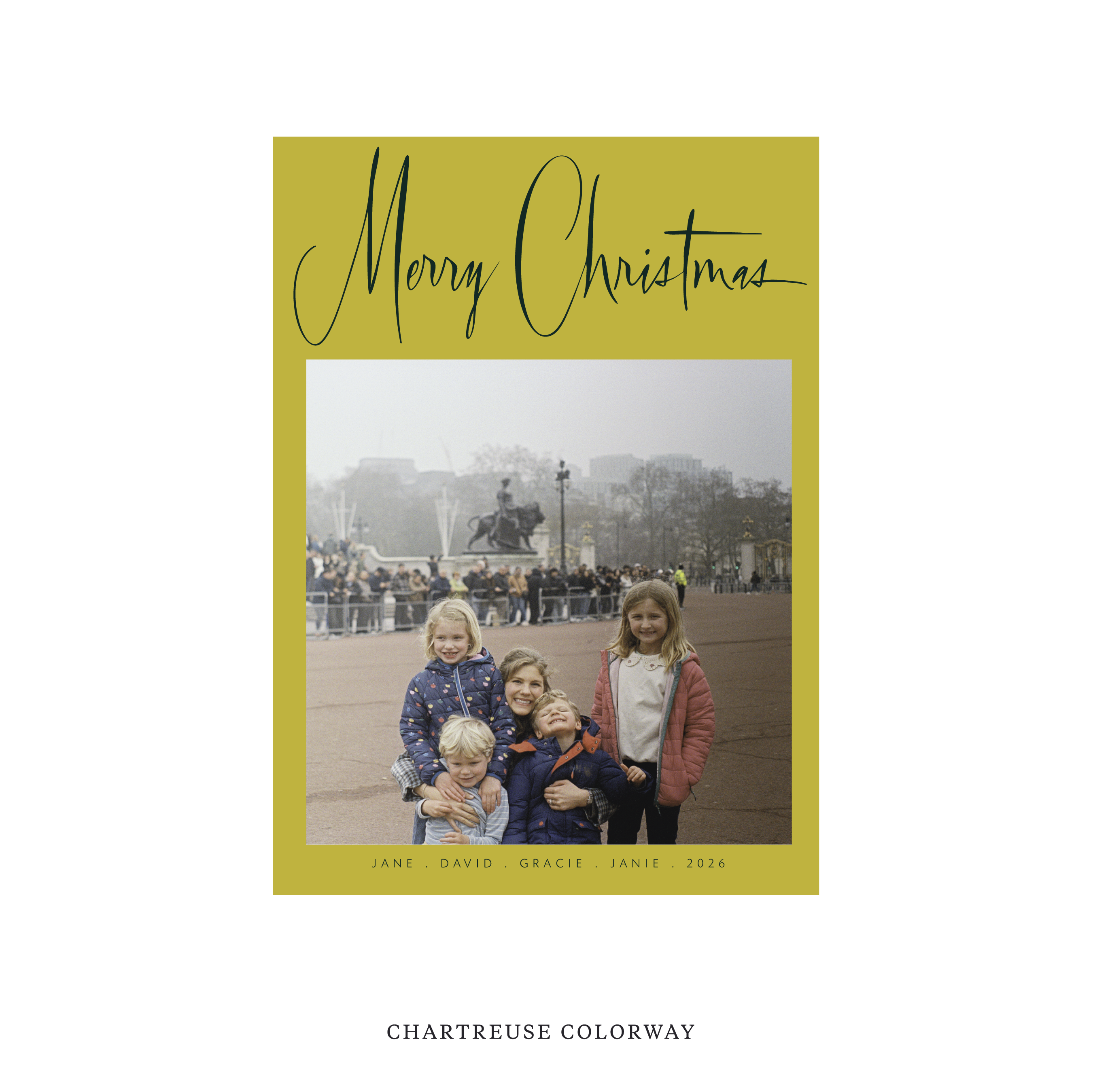 Presley Classic Flat Print Holiday Card, Medium II