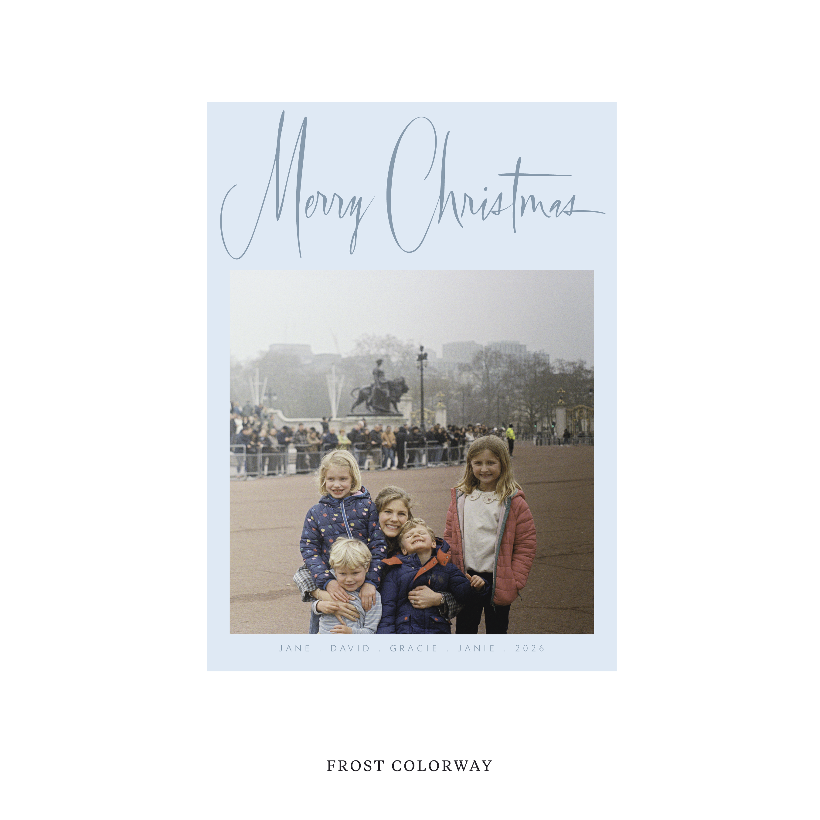 Presley Classic Flat Print Holiday Card, Medium II