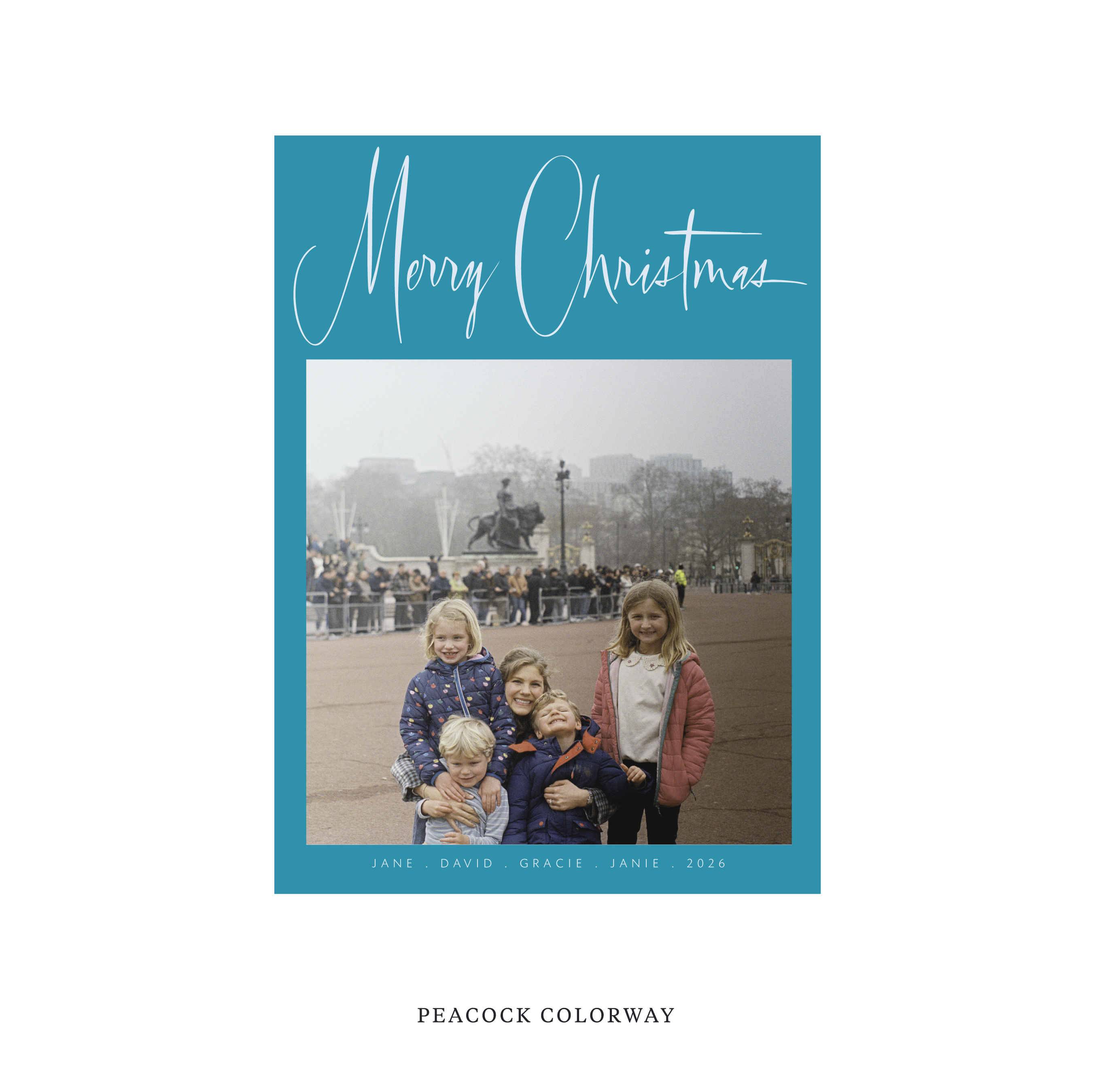 Presley Classic Flat Print Holiday Card, Medium II