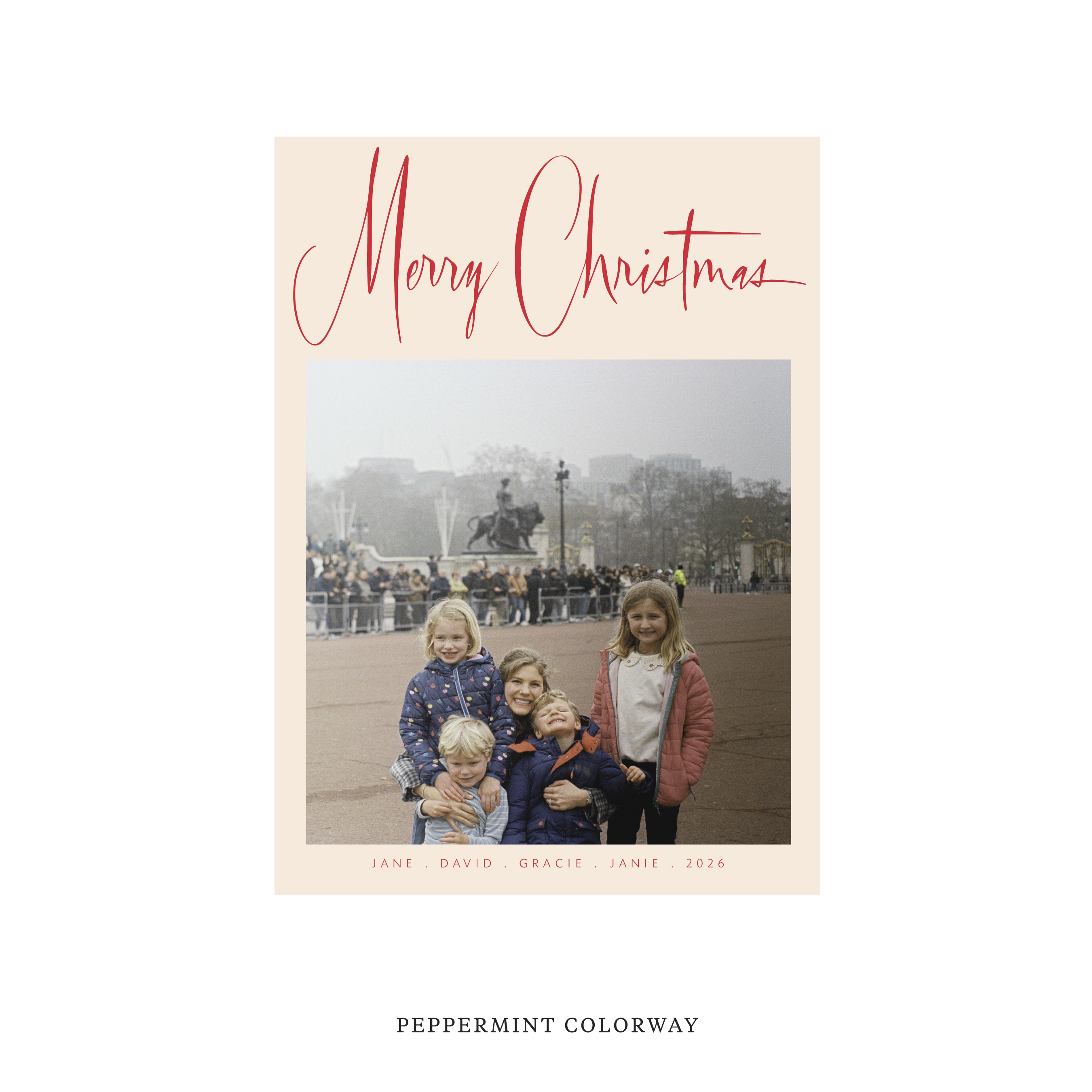 Presley Classic Flat Print Holiday Card, Medium II