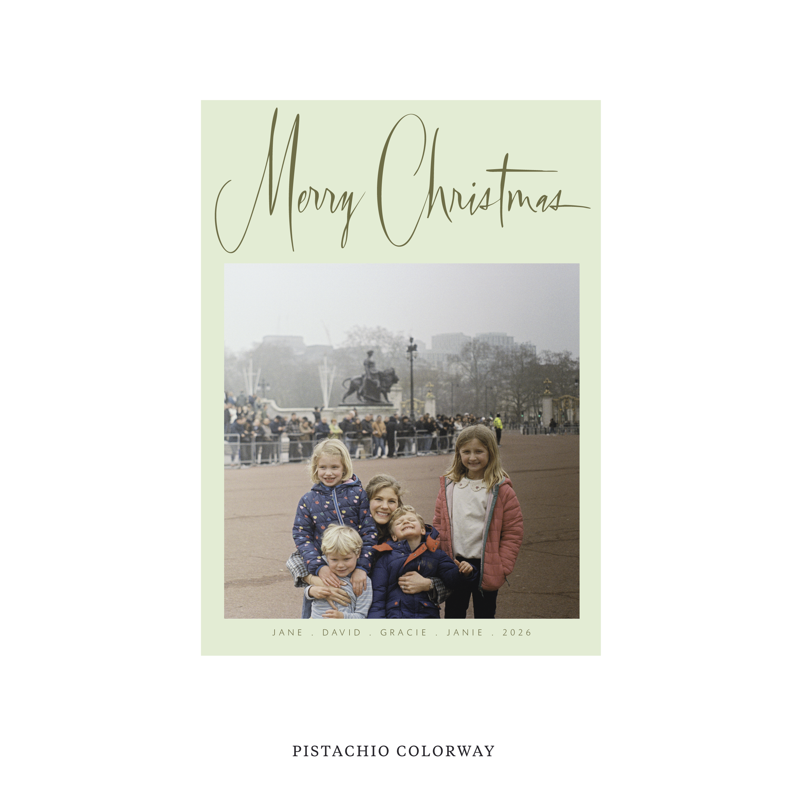 Presley Classic Flat Print Holiday Card, Medium II