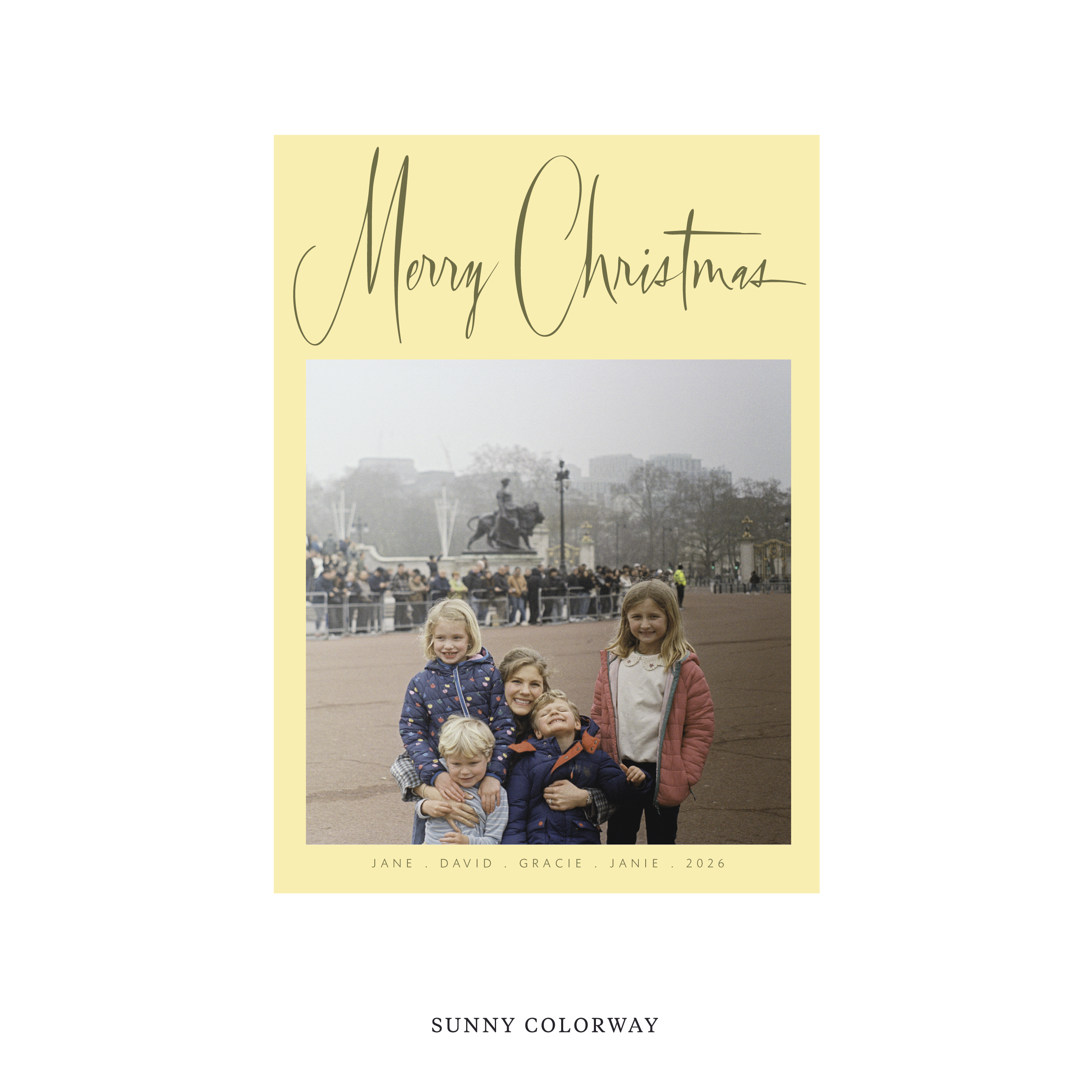 Presley Classic Flat Print Holiday Card, Medium II