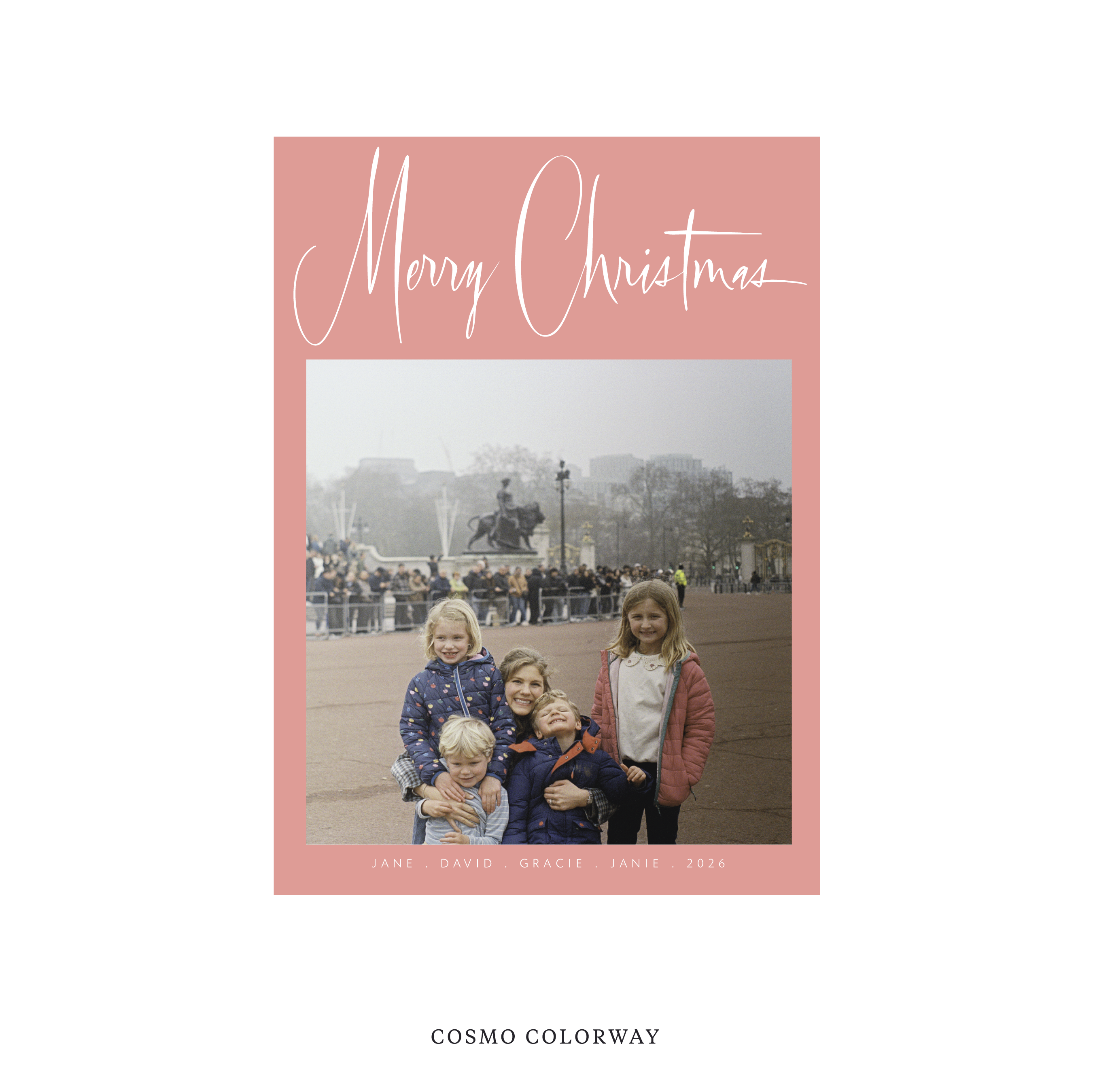 Presley Classic Flat Print Holiday Card, Medium II