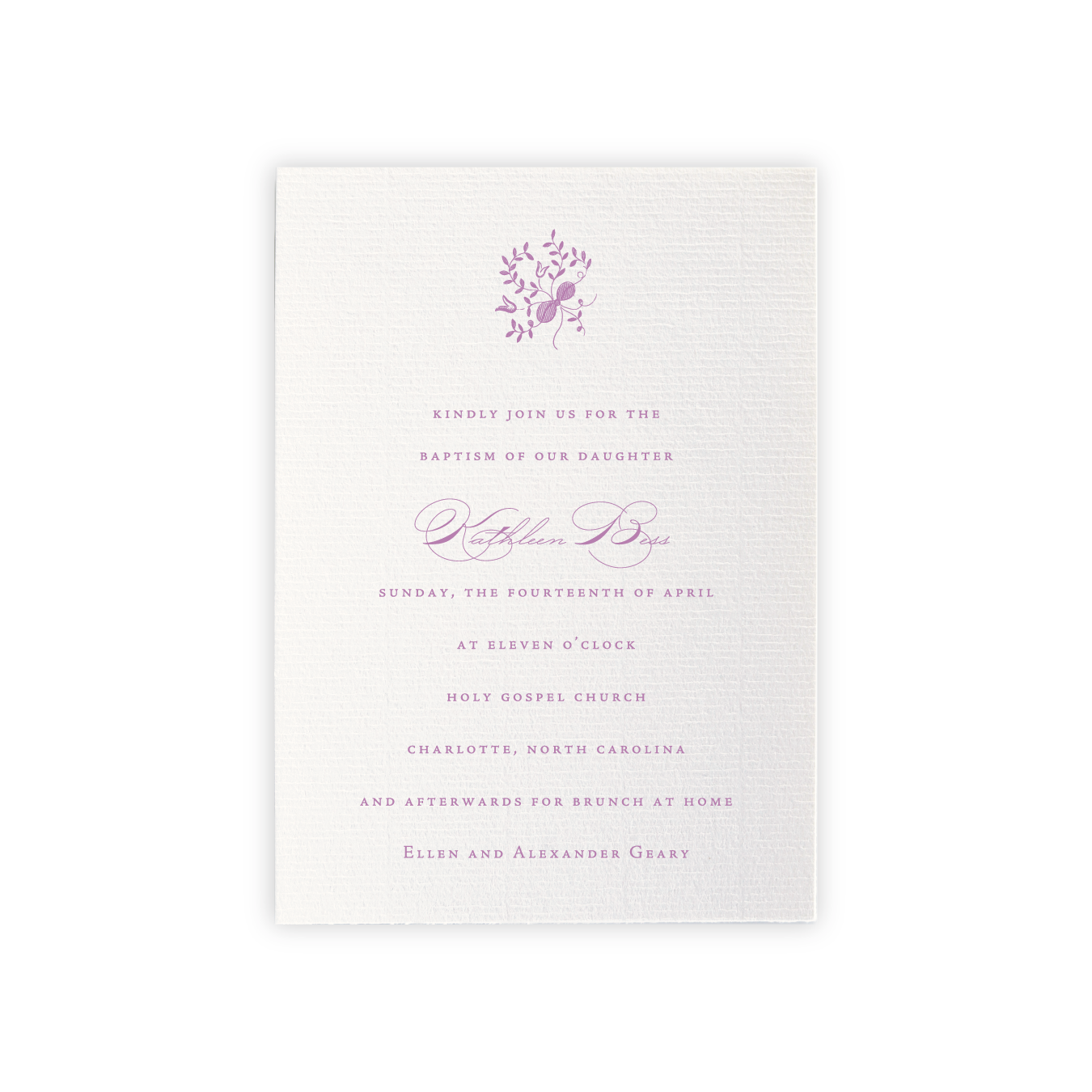 Primrose Religious Celebration Invitation