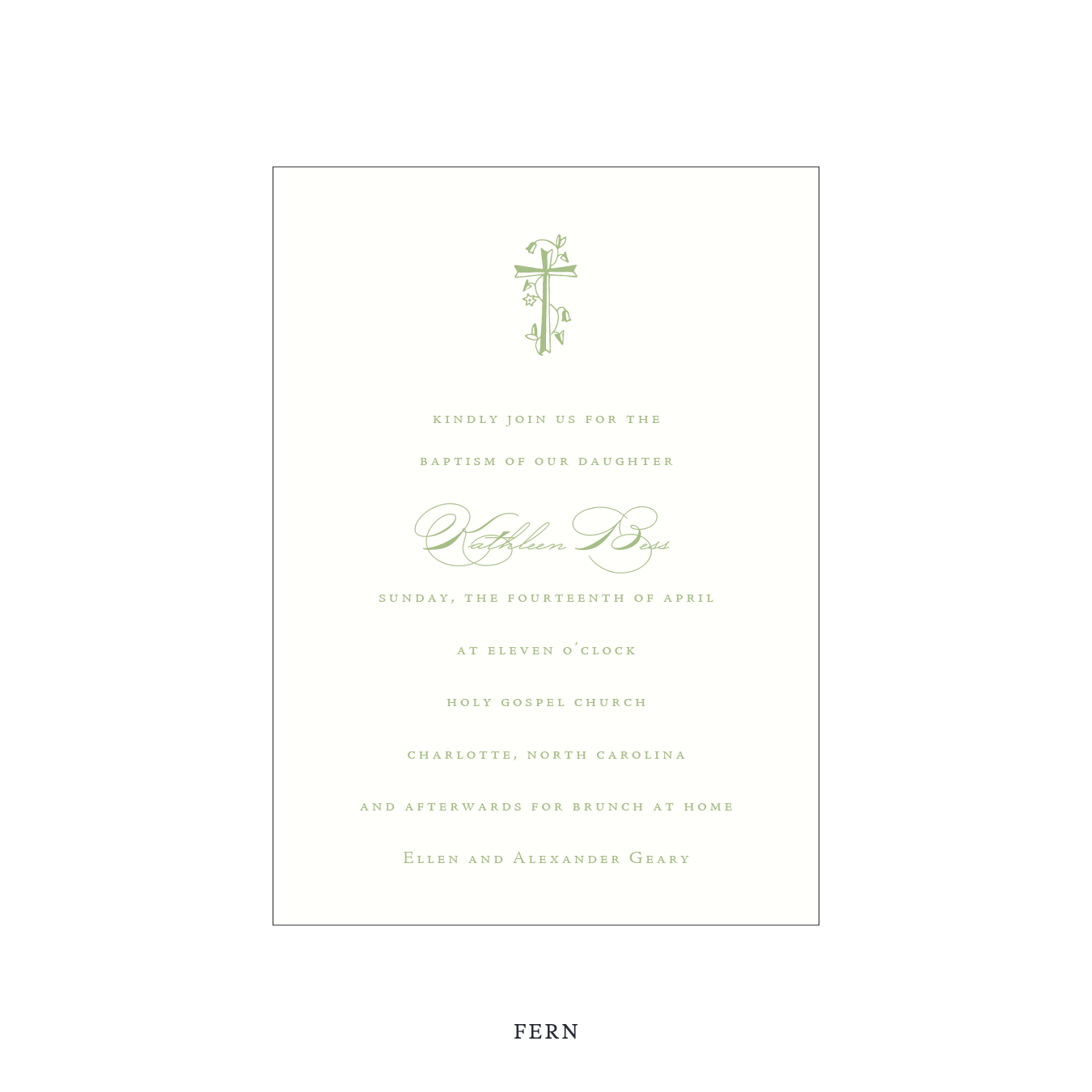 Primrose Religious Celebration Invitation