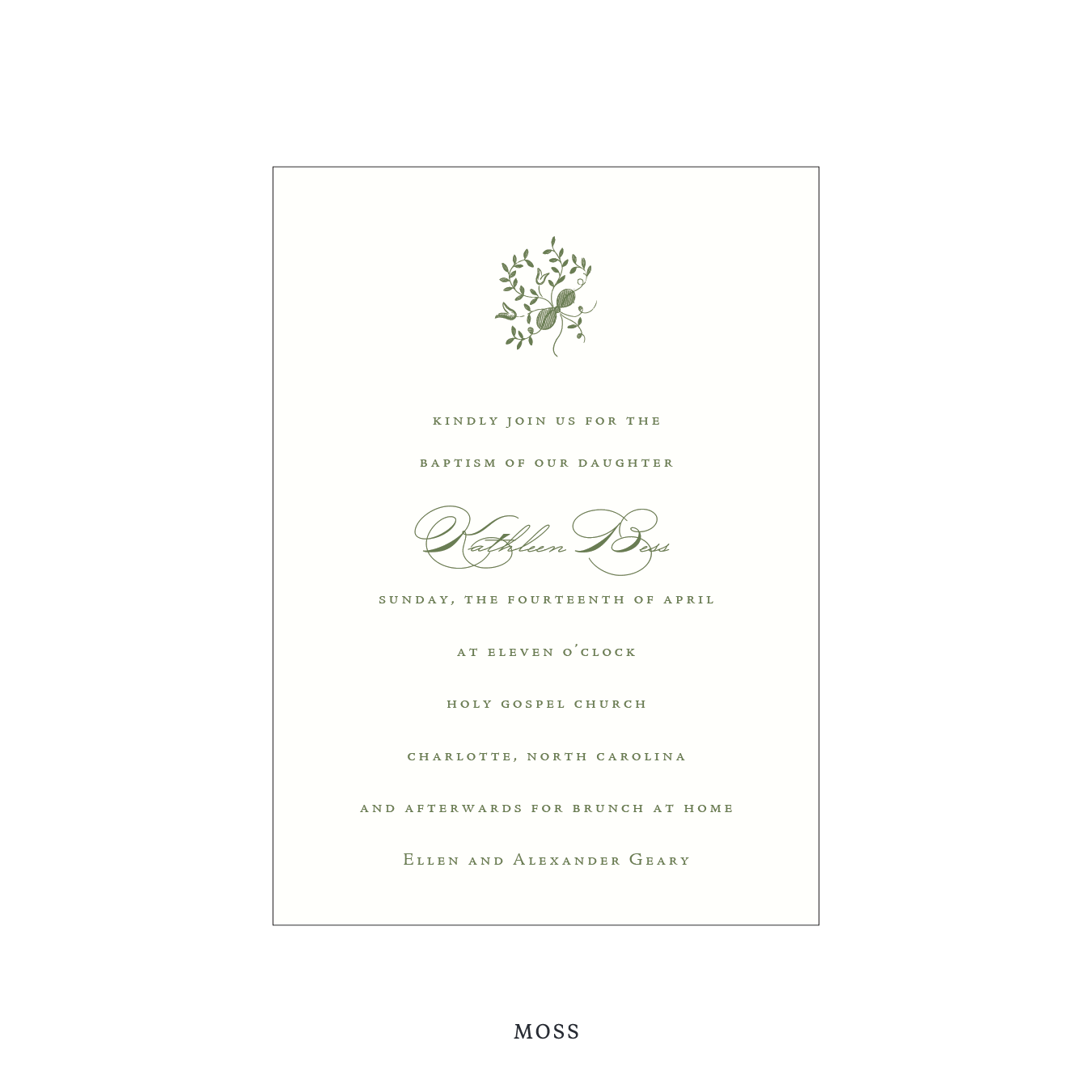 Primrose Religious Celebration Invitation