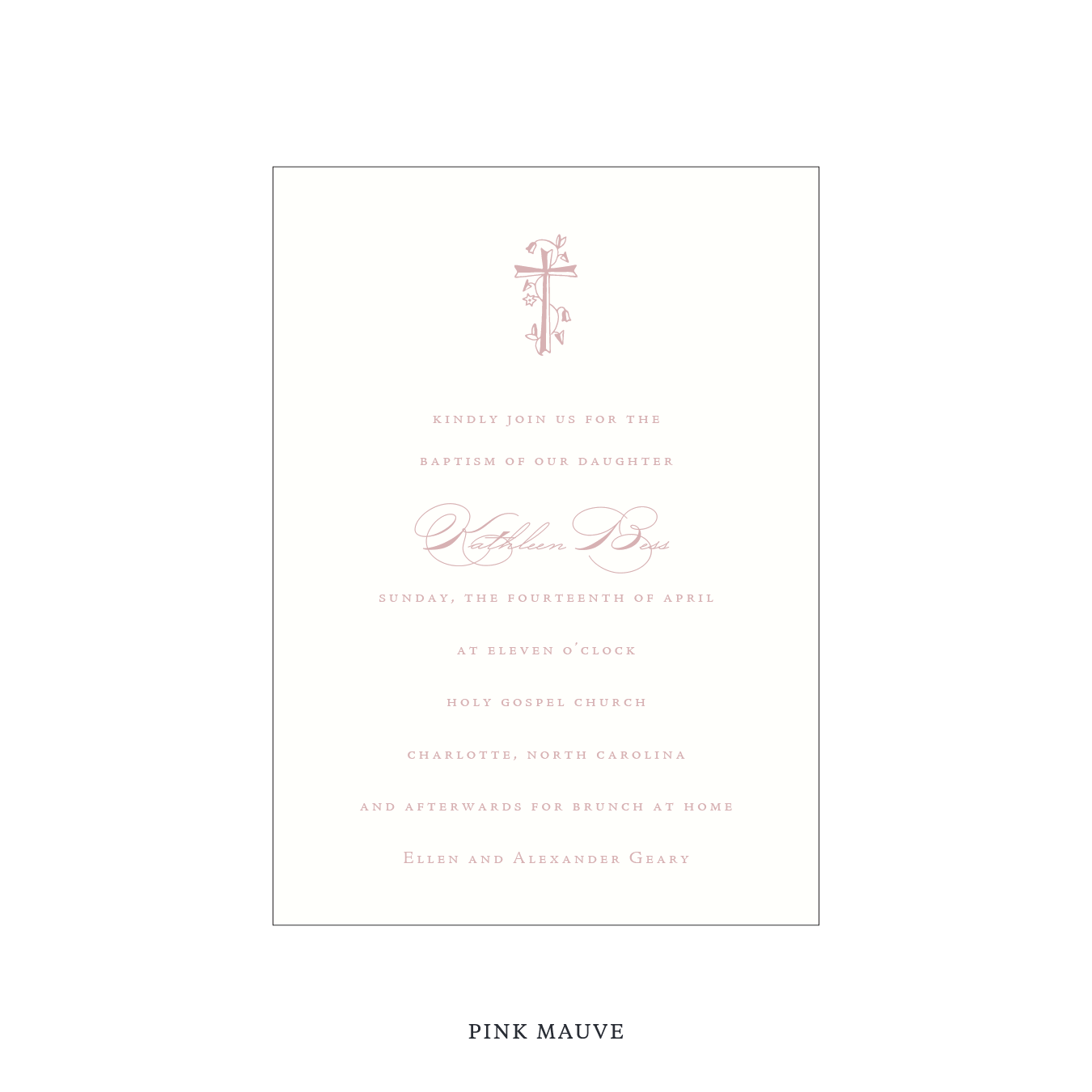 Primrose Religious Celebration Invitation