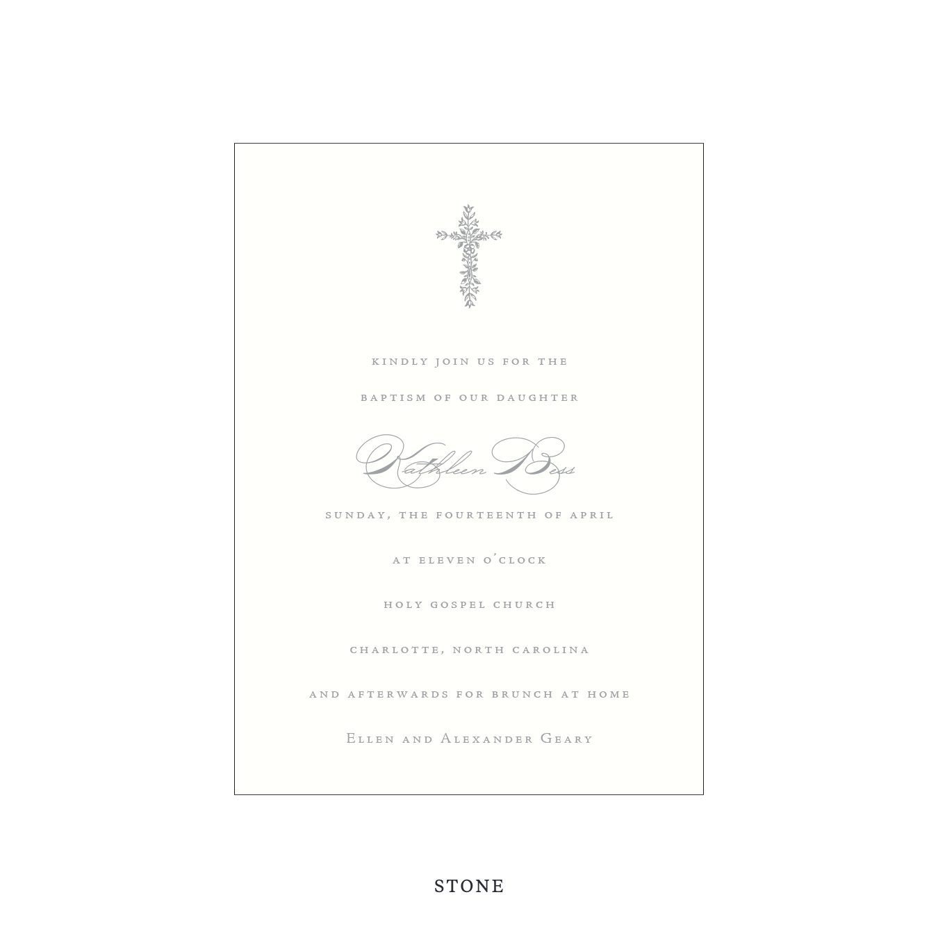Primrose Religious Celebration Invitation
