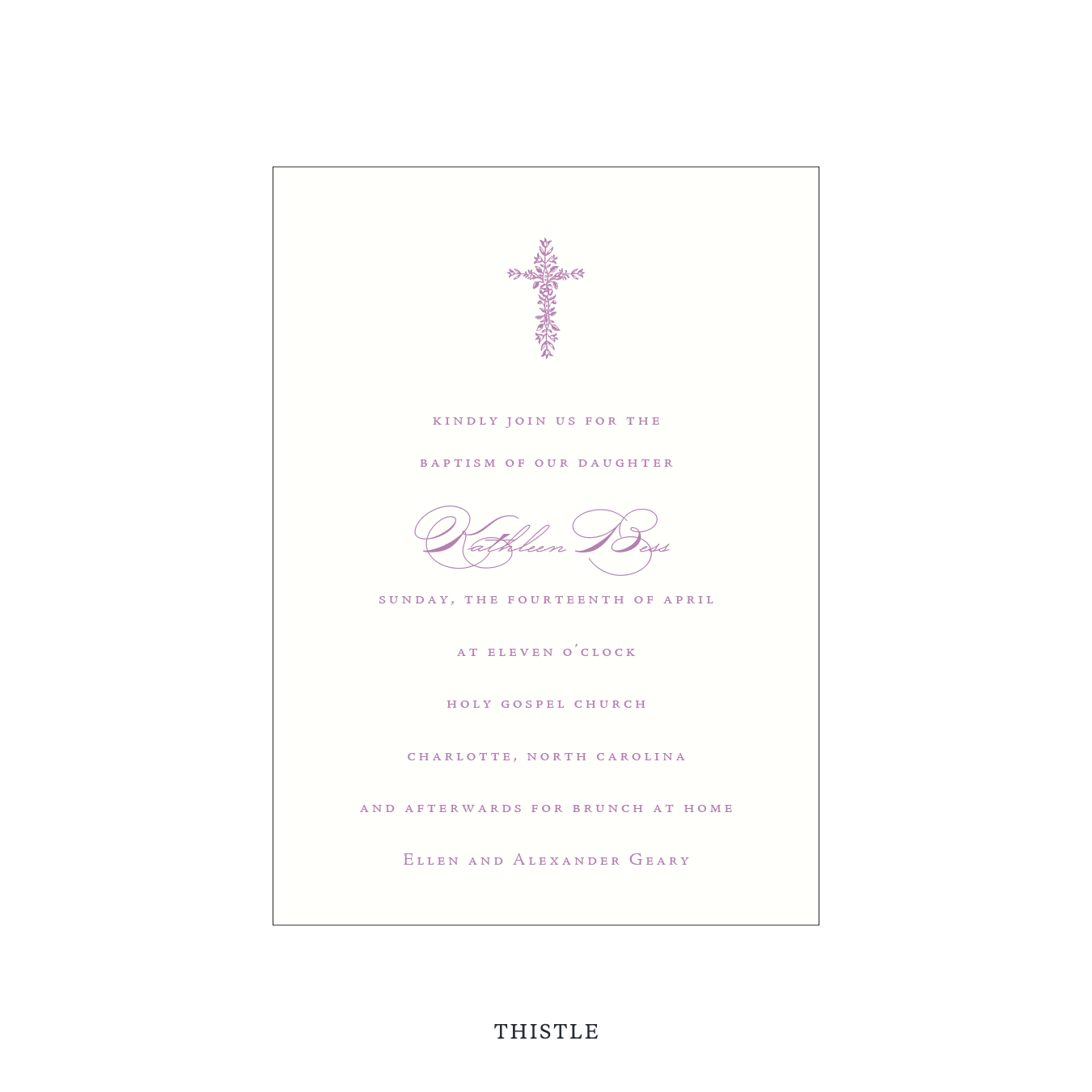 Primrose Religious Celebration Invitation