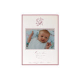 Primrose Motif Photo Birth Announcement