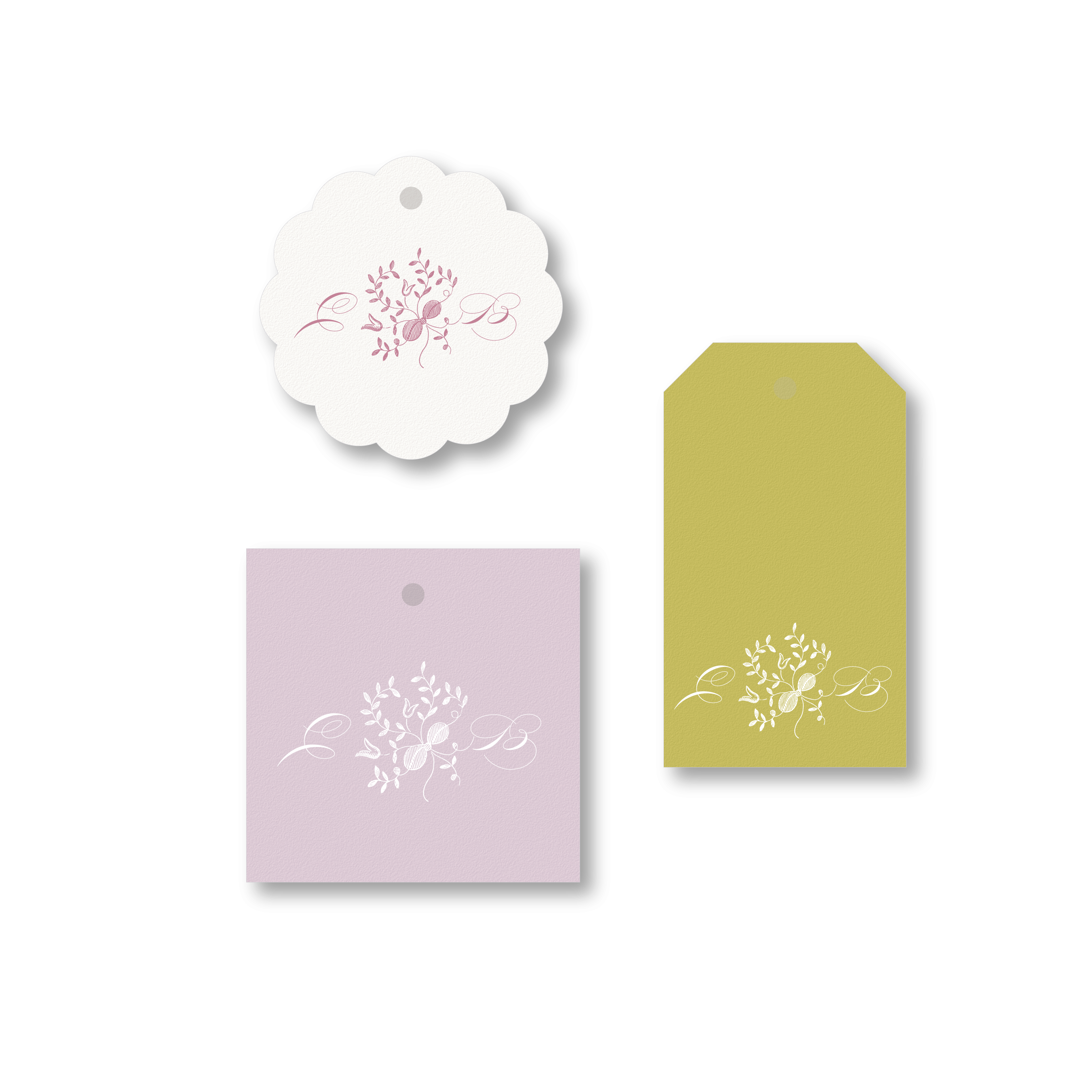 Primrose Motif Classic Printed Tag