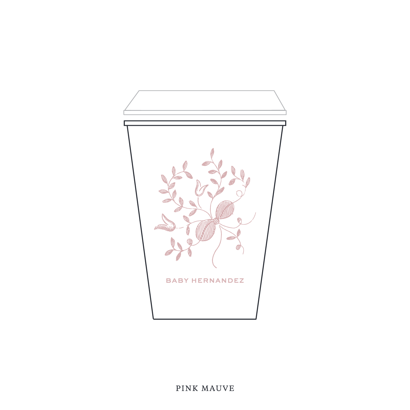 Primrose Motif Paper Cup | 12 oz with Lid