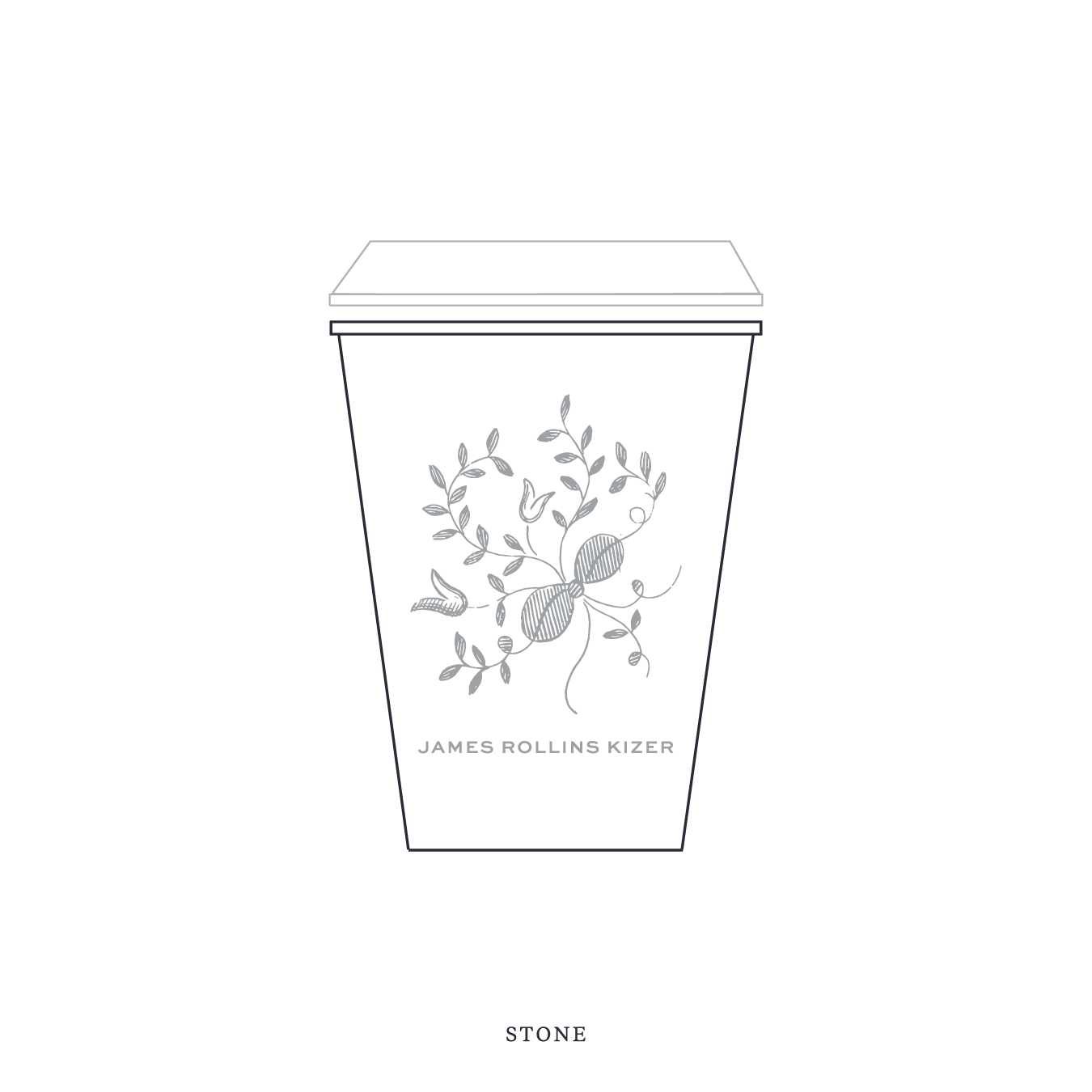 Primrose Motif Paper Cup | 12 oz with Lid