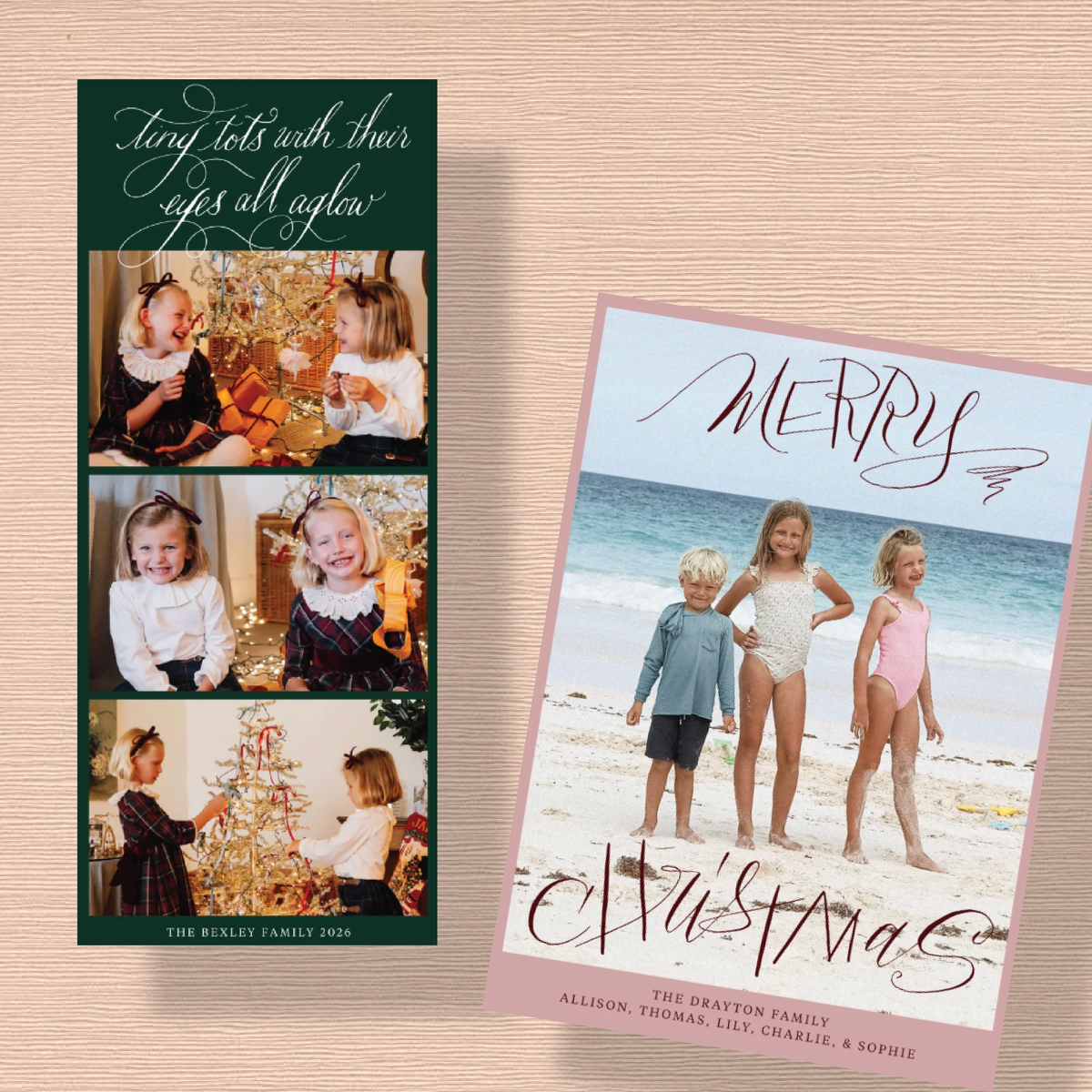 Digitally printed photo holiday cards