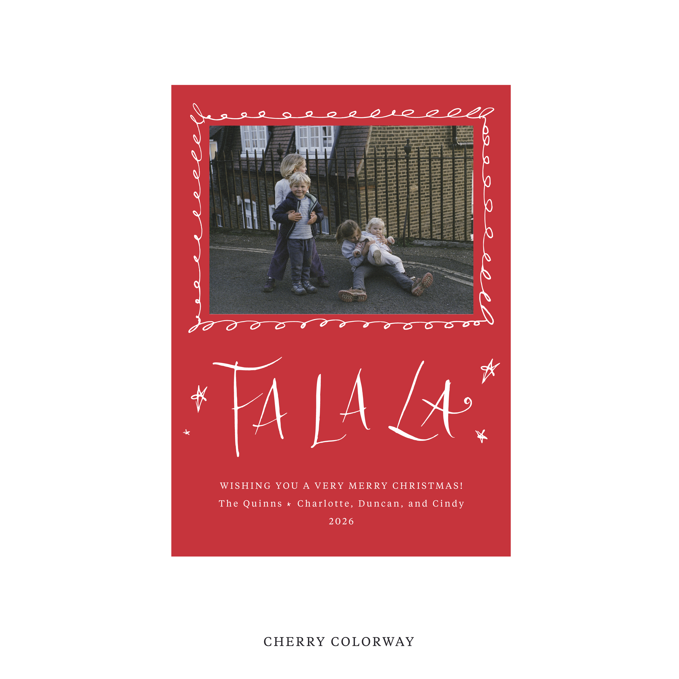 Chadwick Classic Flat Print Holiday Card, Medium