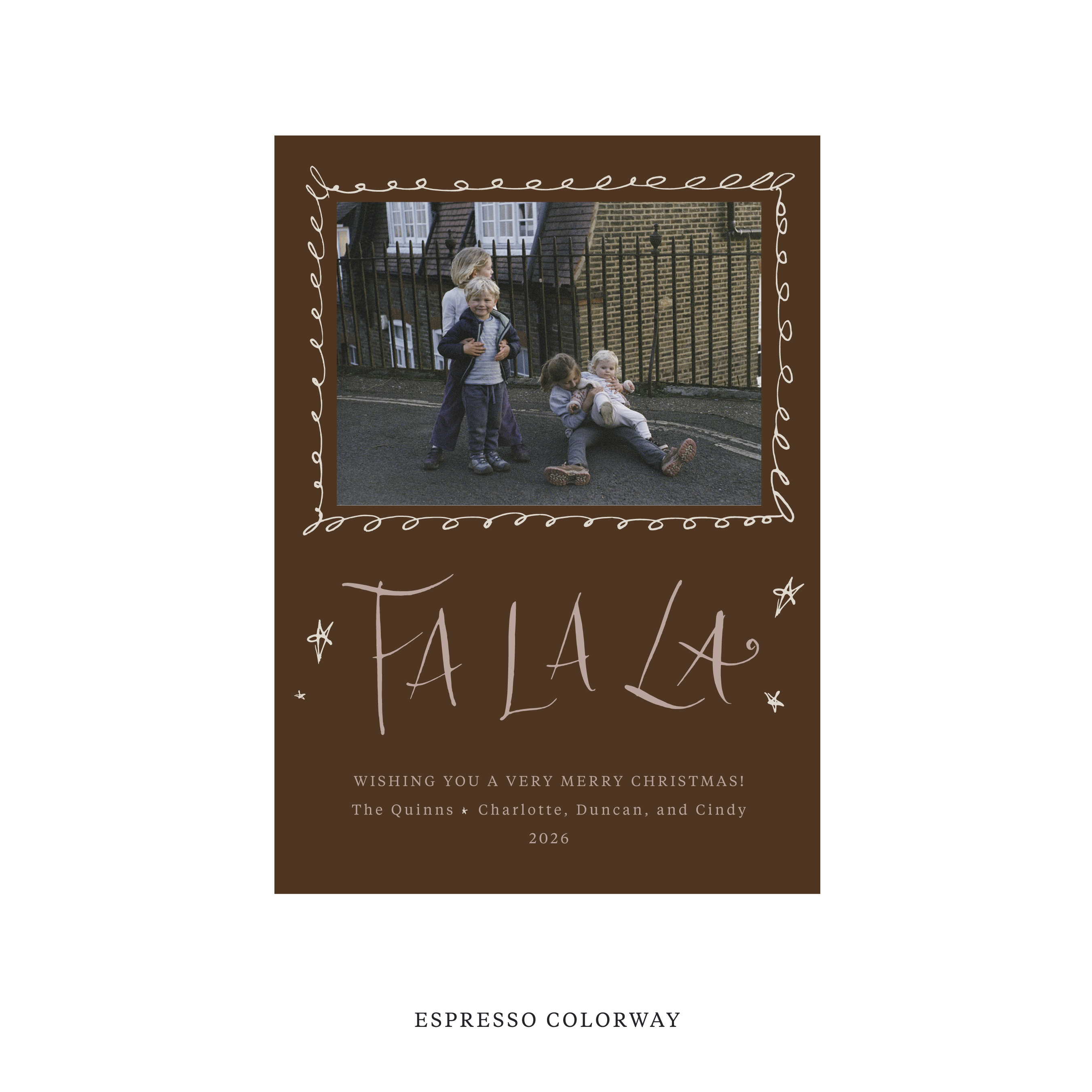 Chadwick Classic Flat Print Holiday Card, Medium