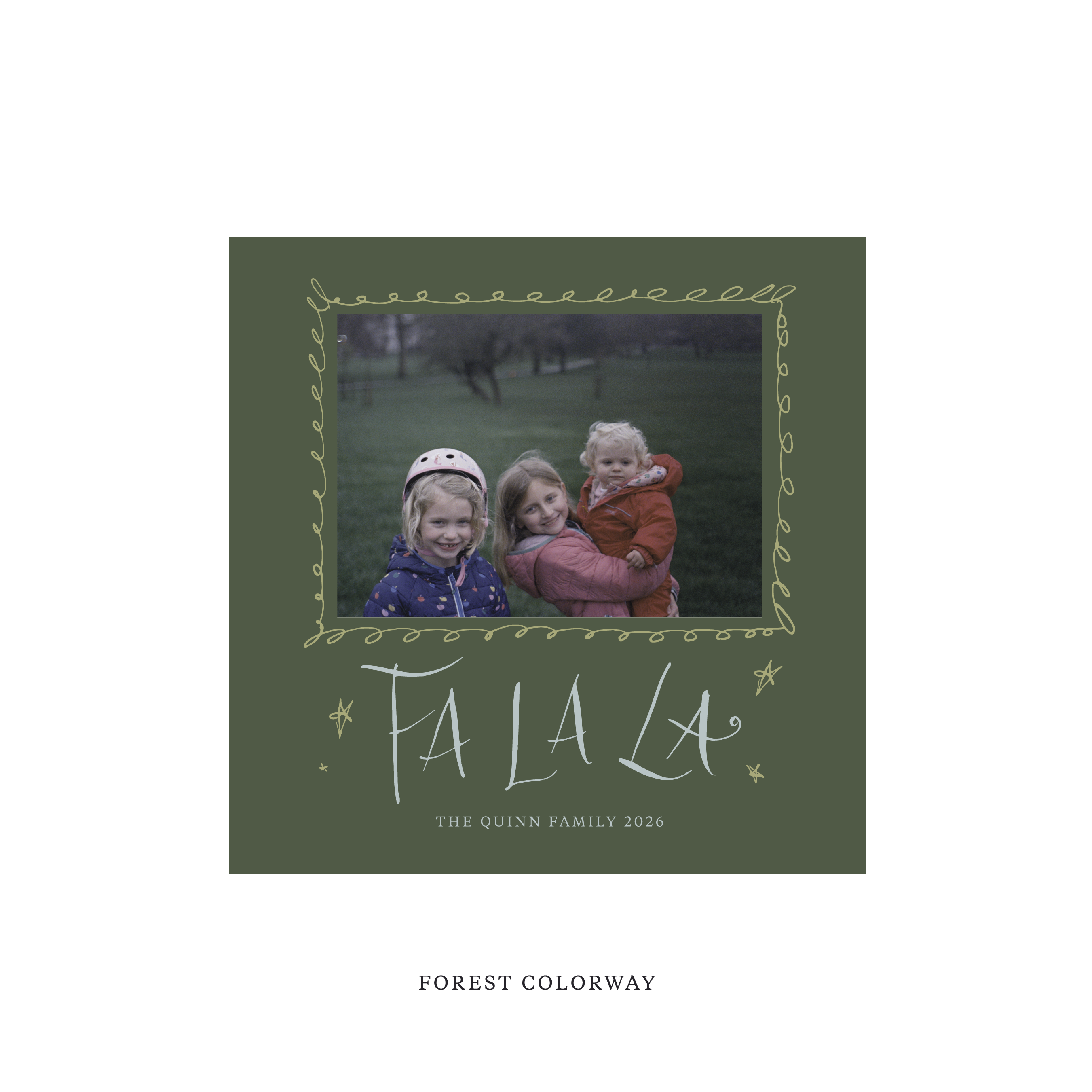 Chadwick Classic Flat Print Holiday Card, Square