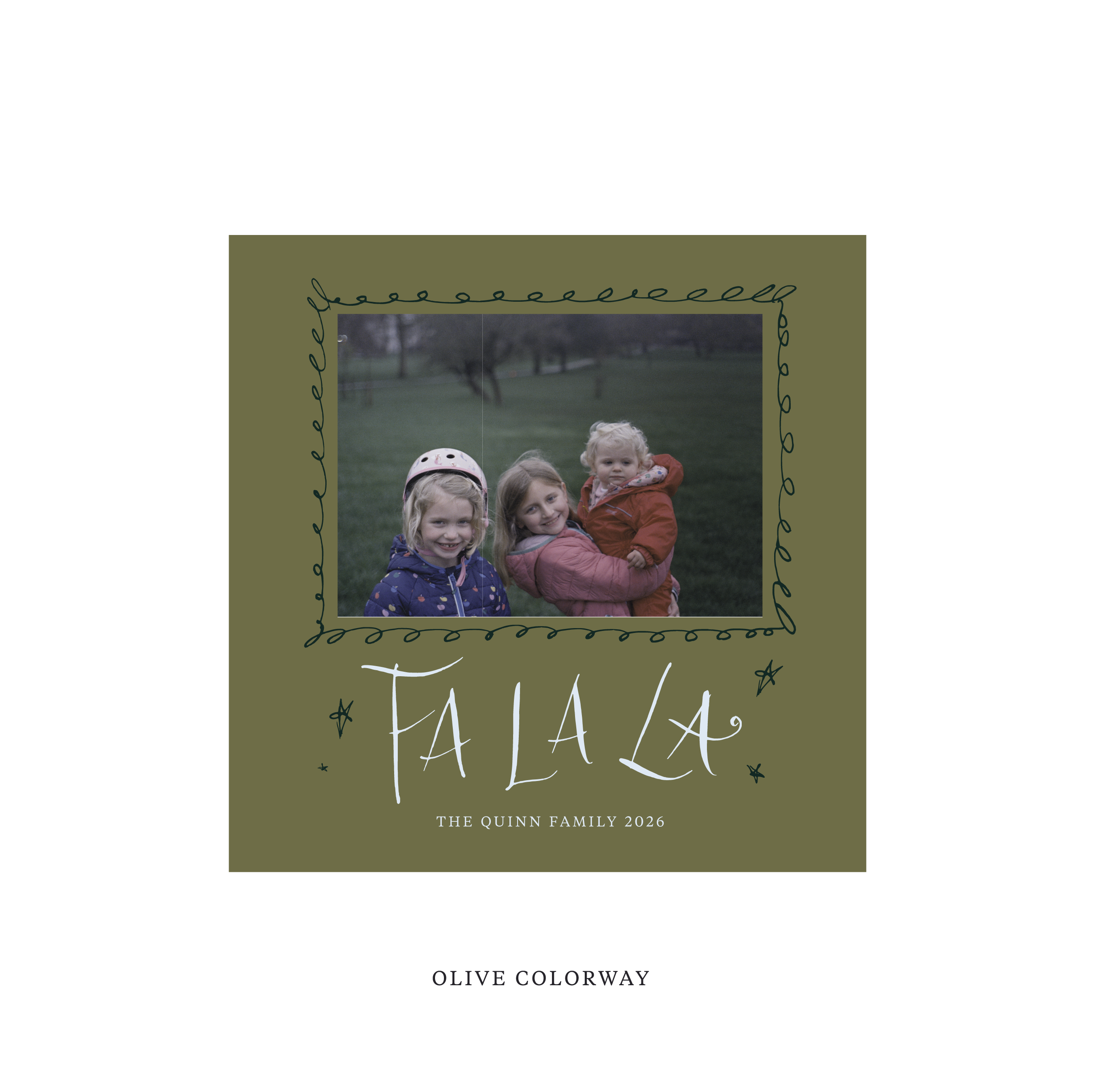 Chadwick Classic Flat Print Holiday Card, Square