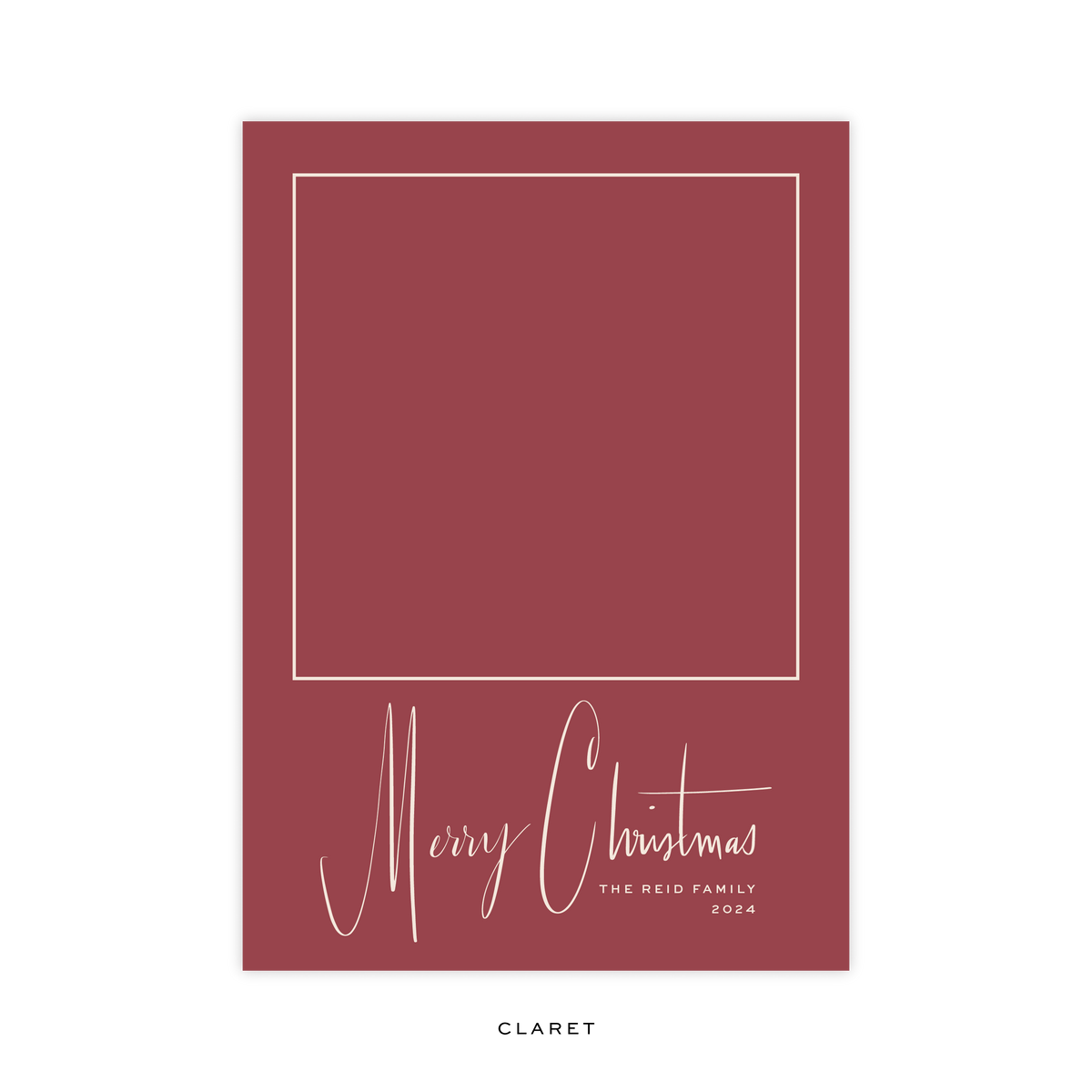 Reid Classic Flat Print Holiday Card, Large (Archive)