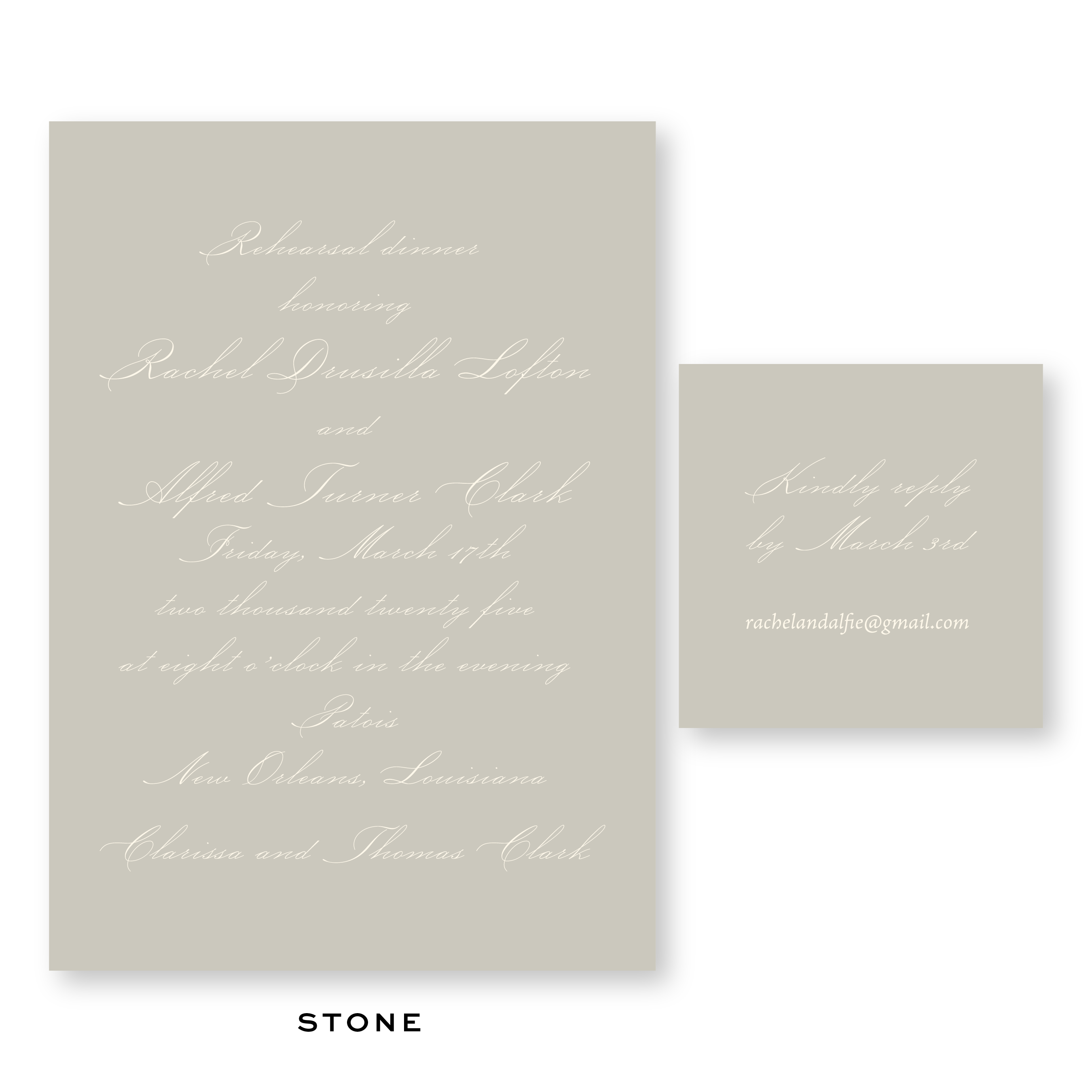 Alfie Rehearsal Dinner Invitation