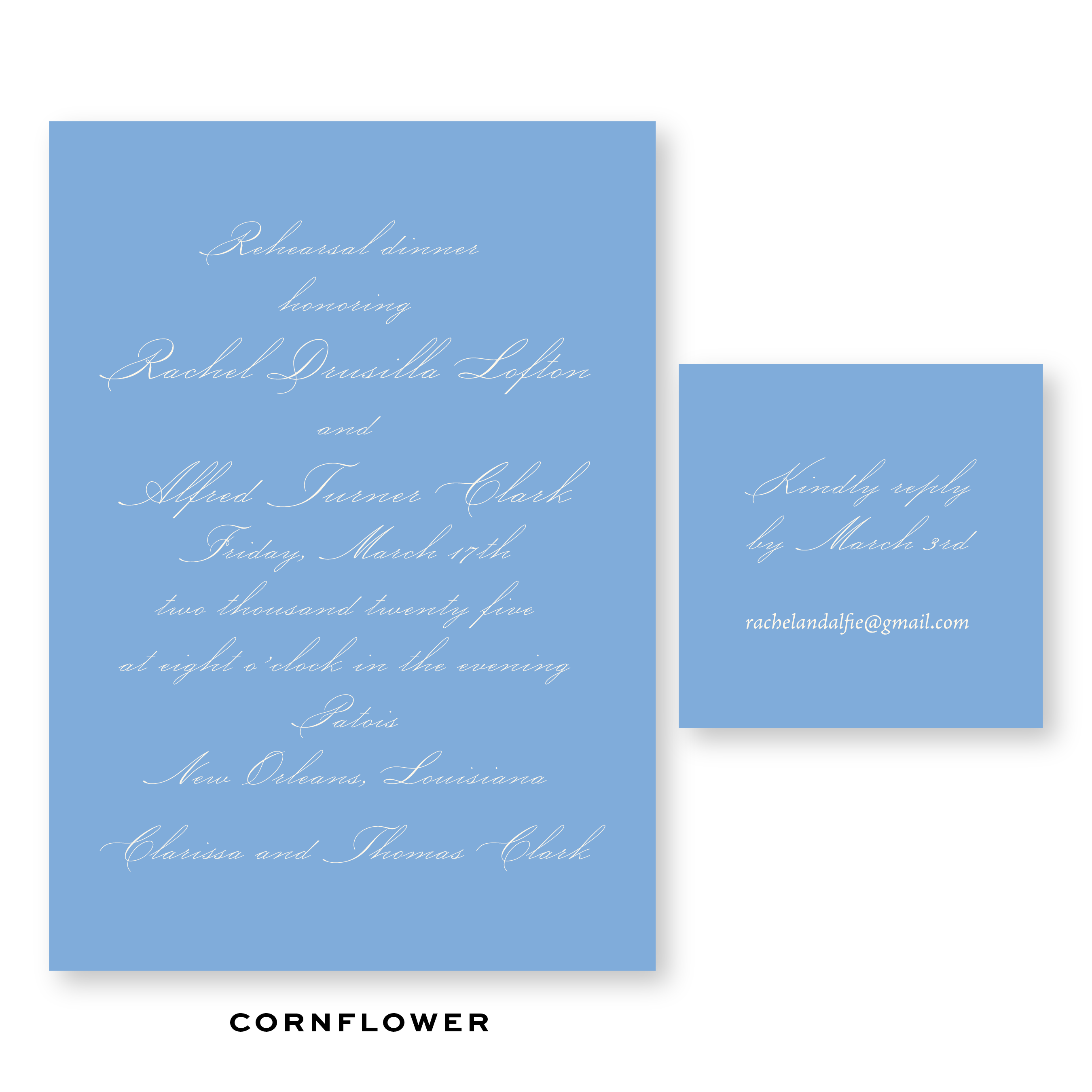 Alfie Rehearsal Dinner Invitation