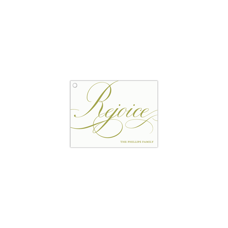 Rejoice Engraved Tag