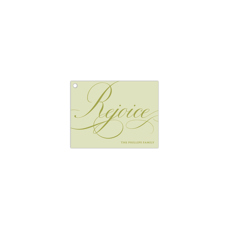 Rejoice Engraved Tag