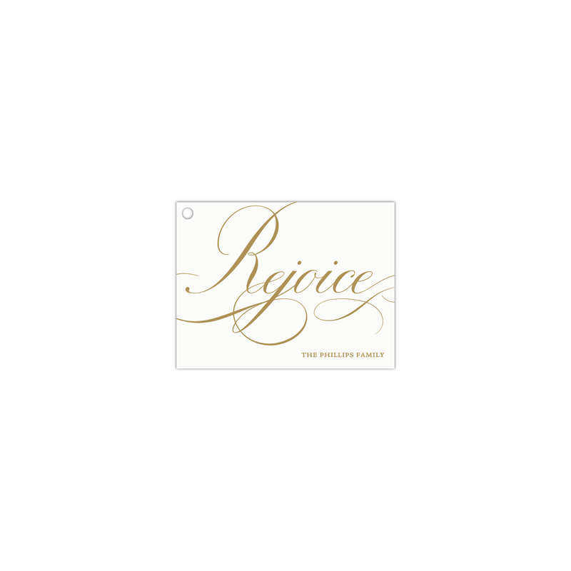 Rejoice Engraved Tag