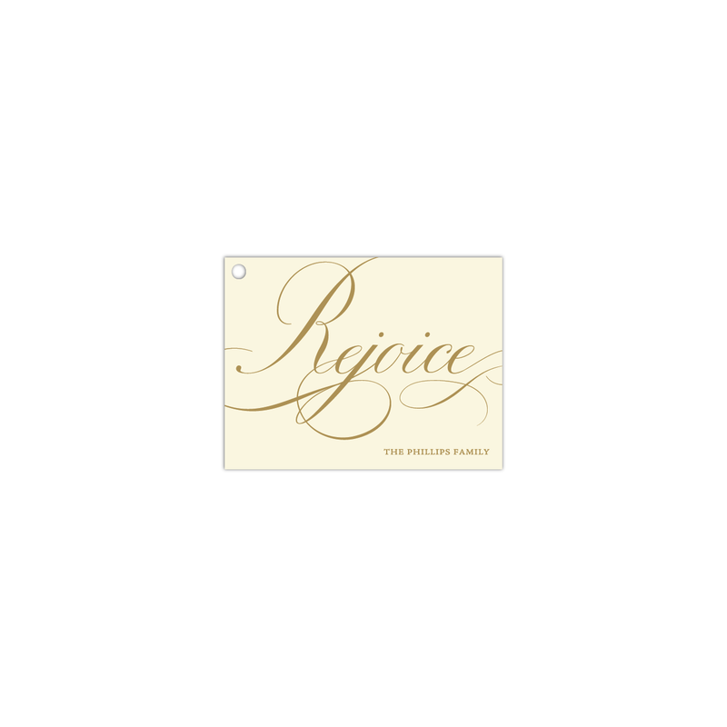 Rejoice Engraved Tag