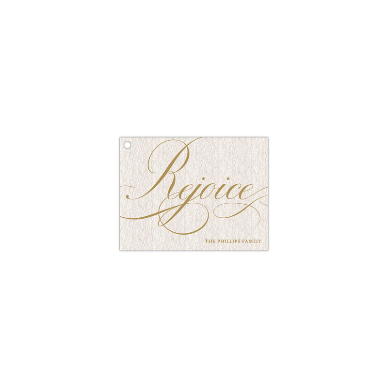 Rejoice Engraved Tag