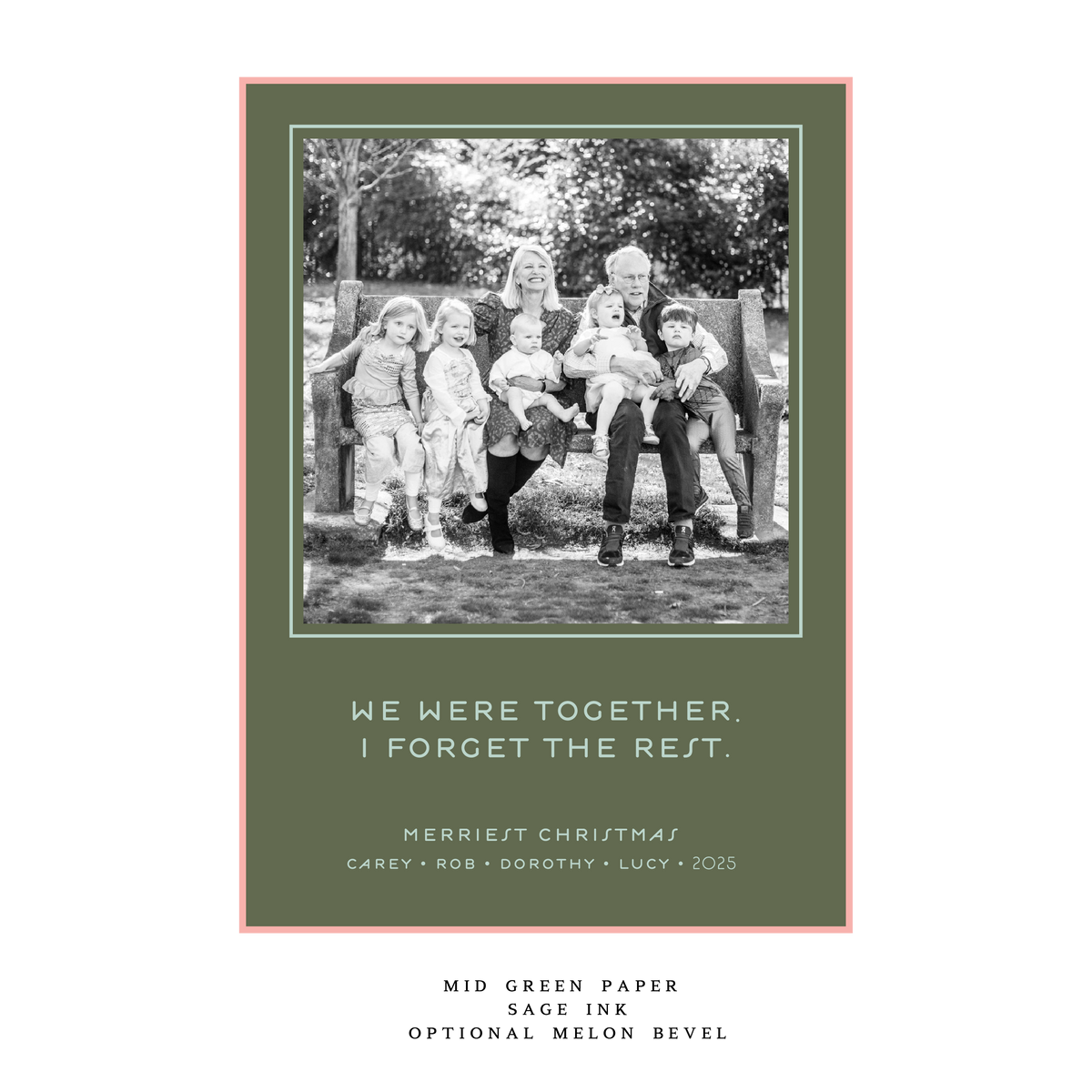 Rhea Medium Luxe Holiday Card (Archive)