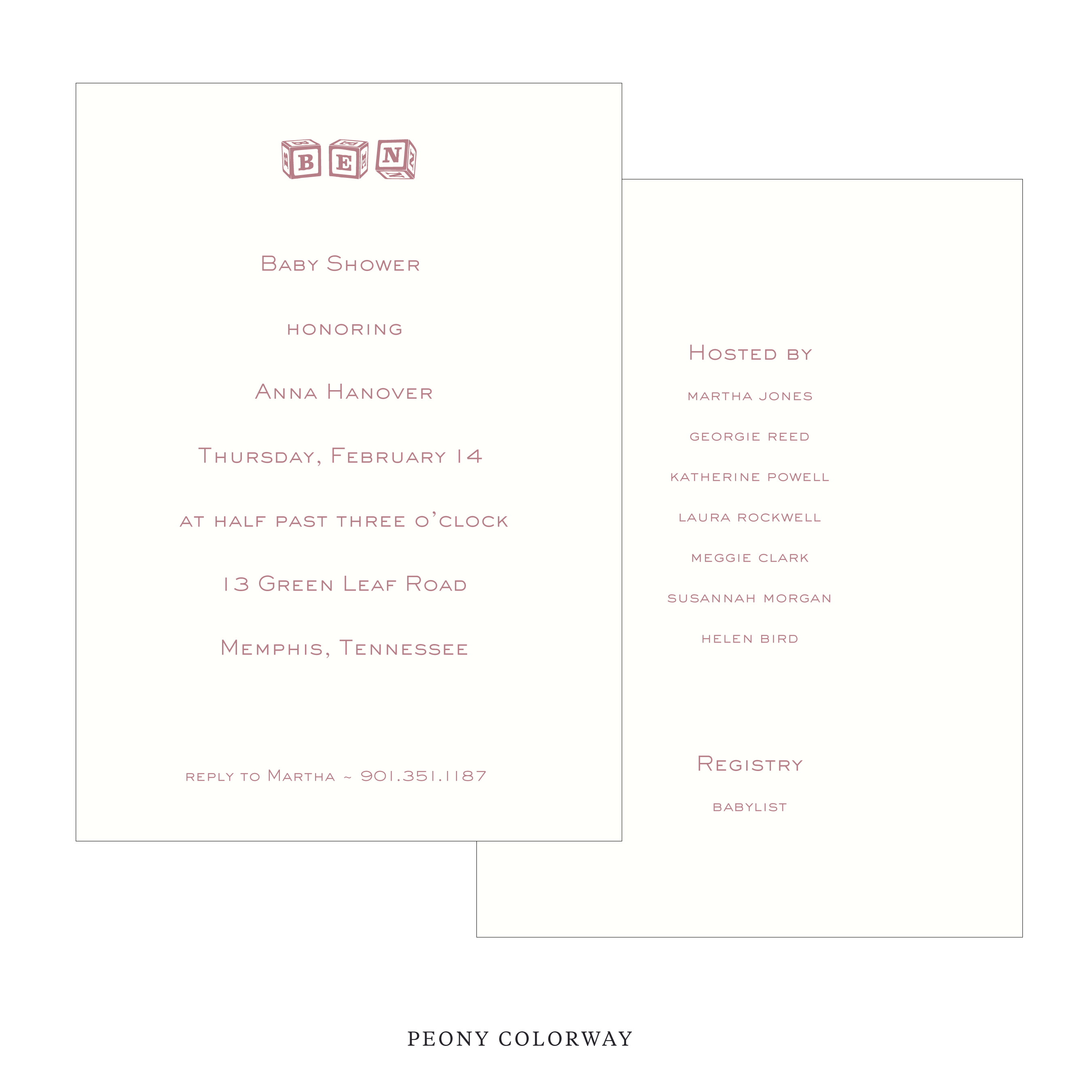 Richmond Motif Baby Shower Invitation