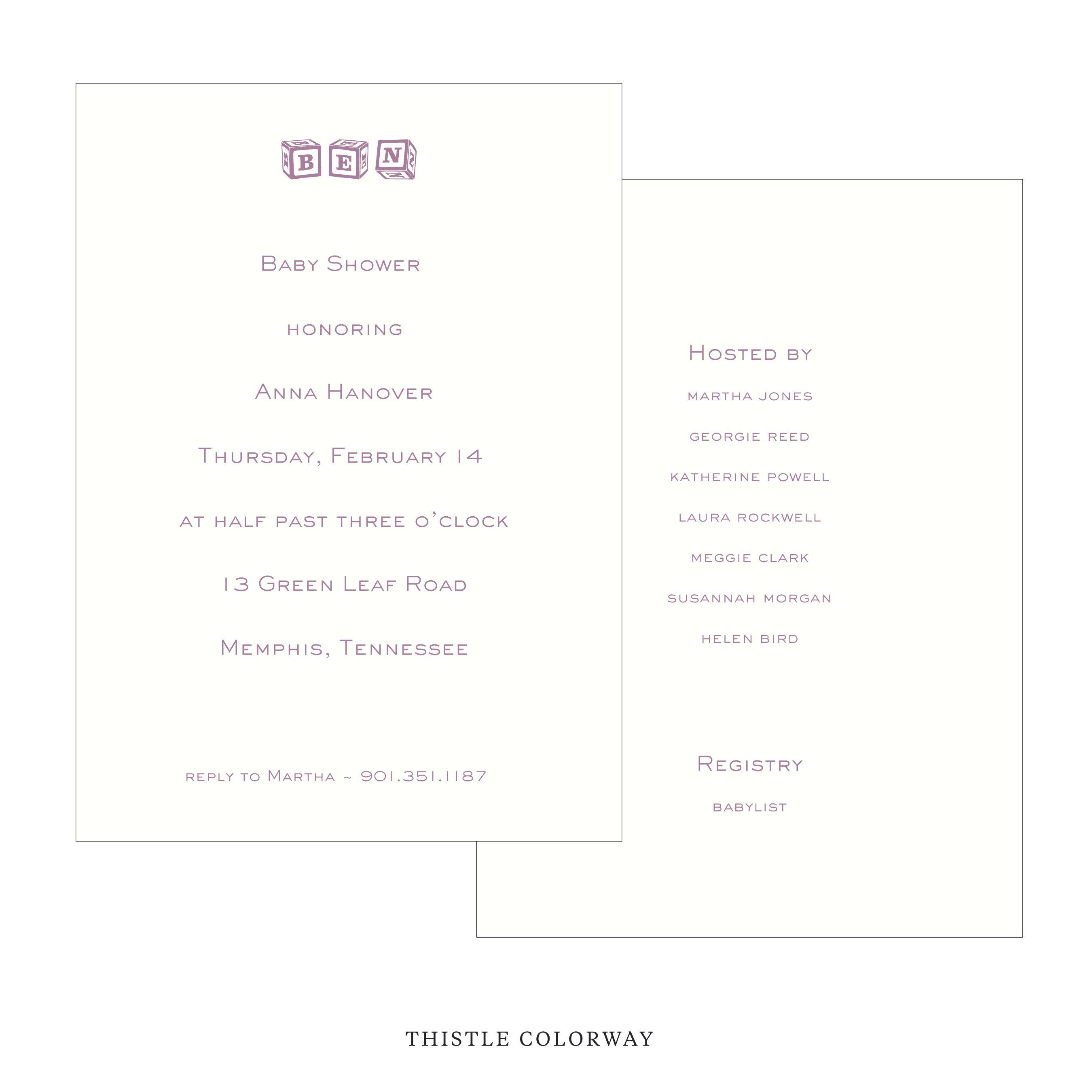 Richmond Motif Baby Shower Invitation
