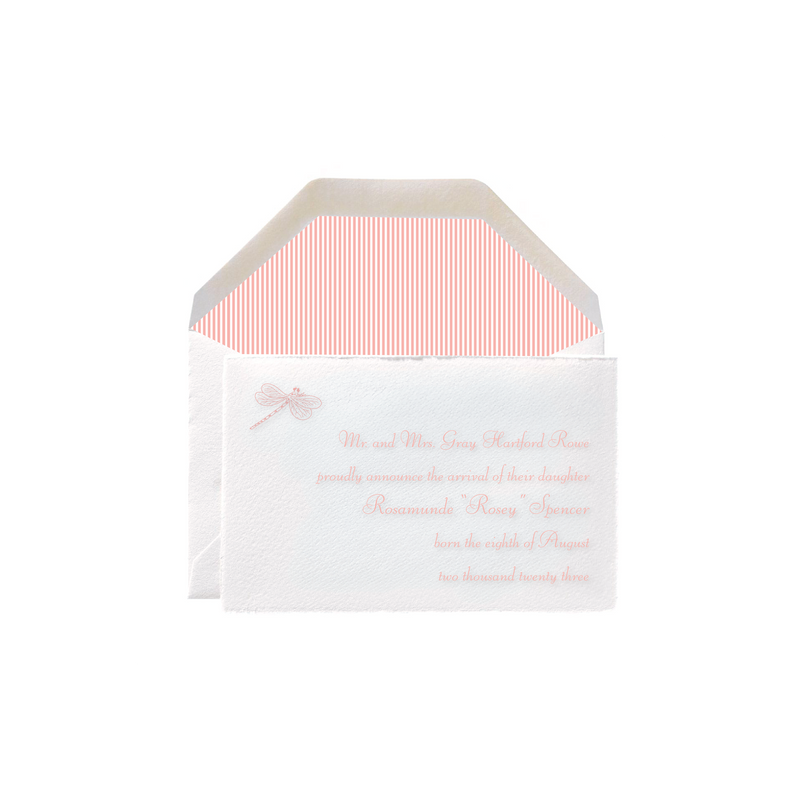 Rosey Petite Engraved Birth Announcement