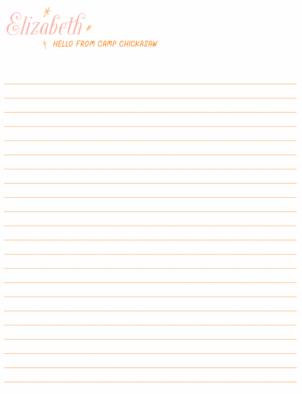 The Elizabeth Camp Notepad