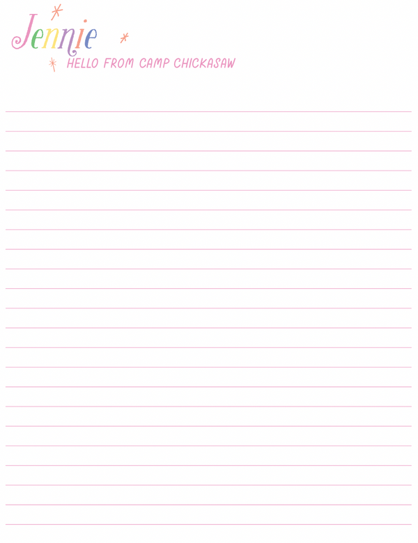 The Jennie Camp Notepad