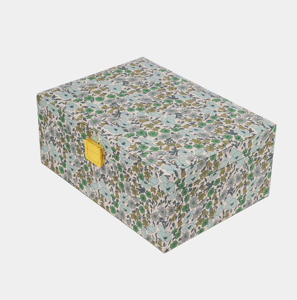 Liberty Large Jewelry Box, Poppy & Daisy Teal – Stovall Collection Liberty Large Jewelry Box, Poppy & Daisy Teal – Stovall Collection
