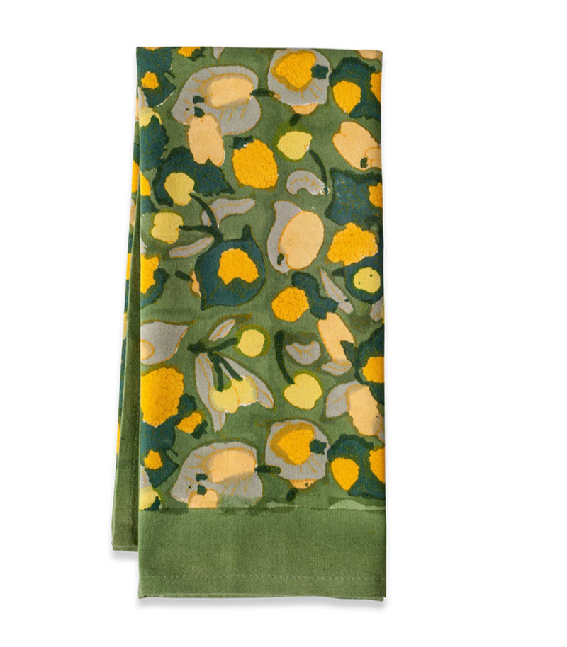 Fruit Tea Towels Yellow & Green