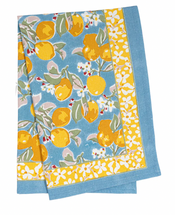 Citron Tea Towel Bleu & Yellow