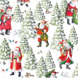 Classic Woodland Santa Wrapping Paper