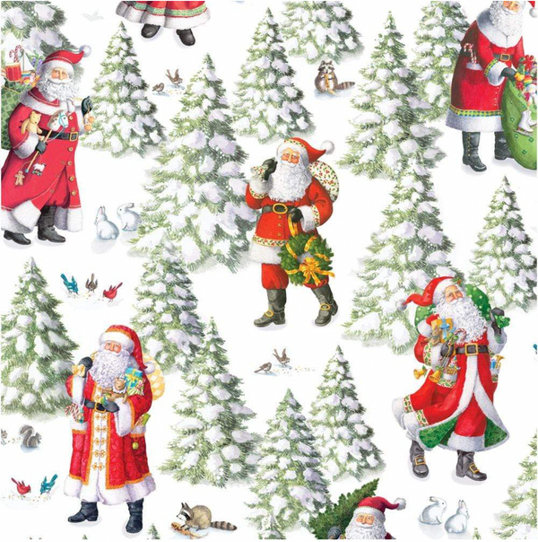 Classic Woodland Santa Wrapping Paper