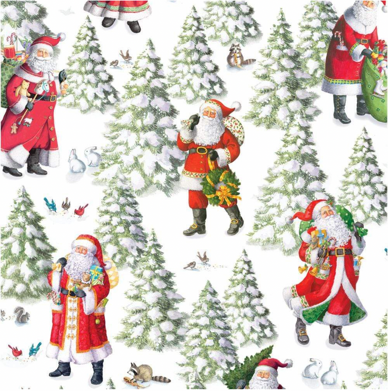 Classic Woodland Santa Wrapping Paper