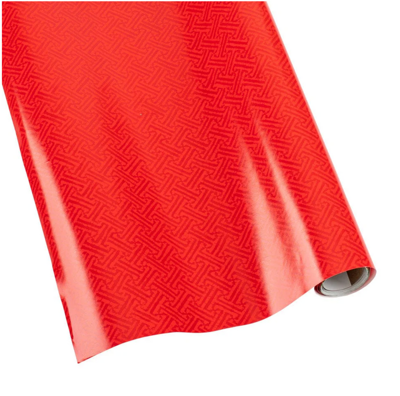 Tonal Red Geometric Wrapping Paper