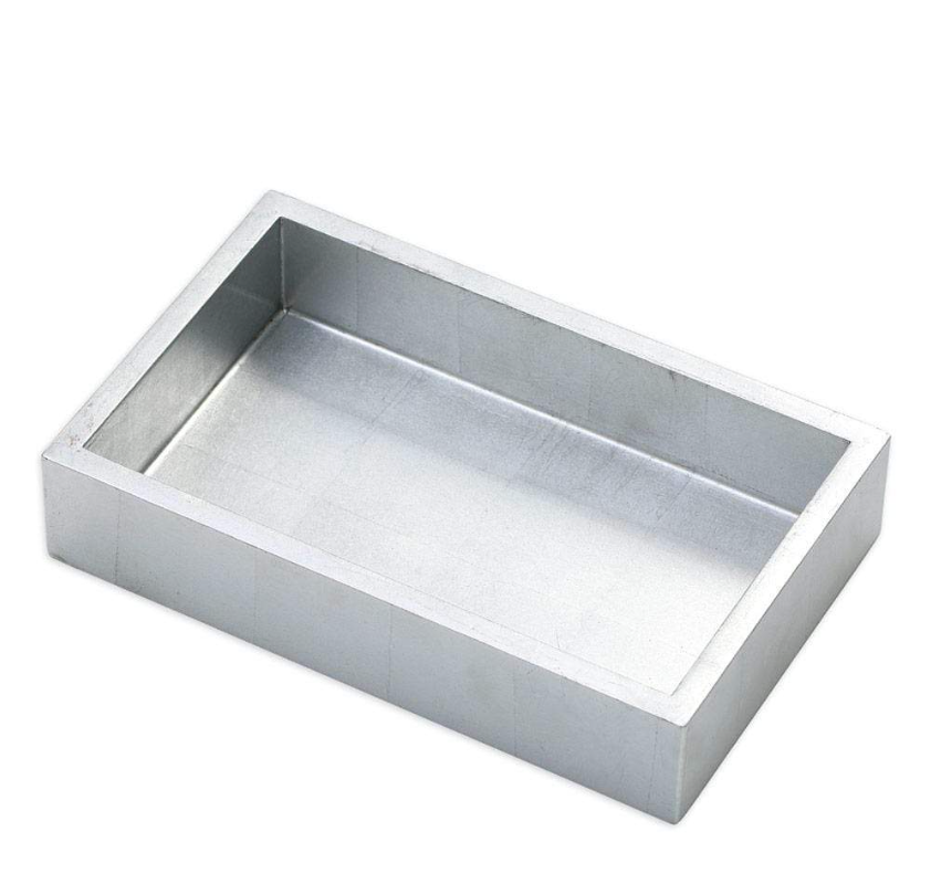 Lacquer Guest Towel Napkin Holder in Silver