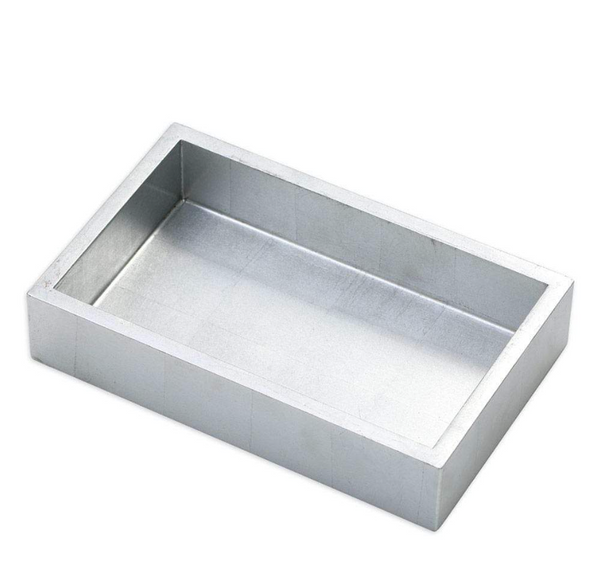 Lacquer Guest Towel Napkin Holder in Silver