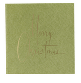 Merry Christmas Green Petite Napkins